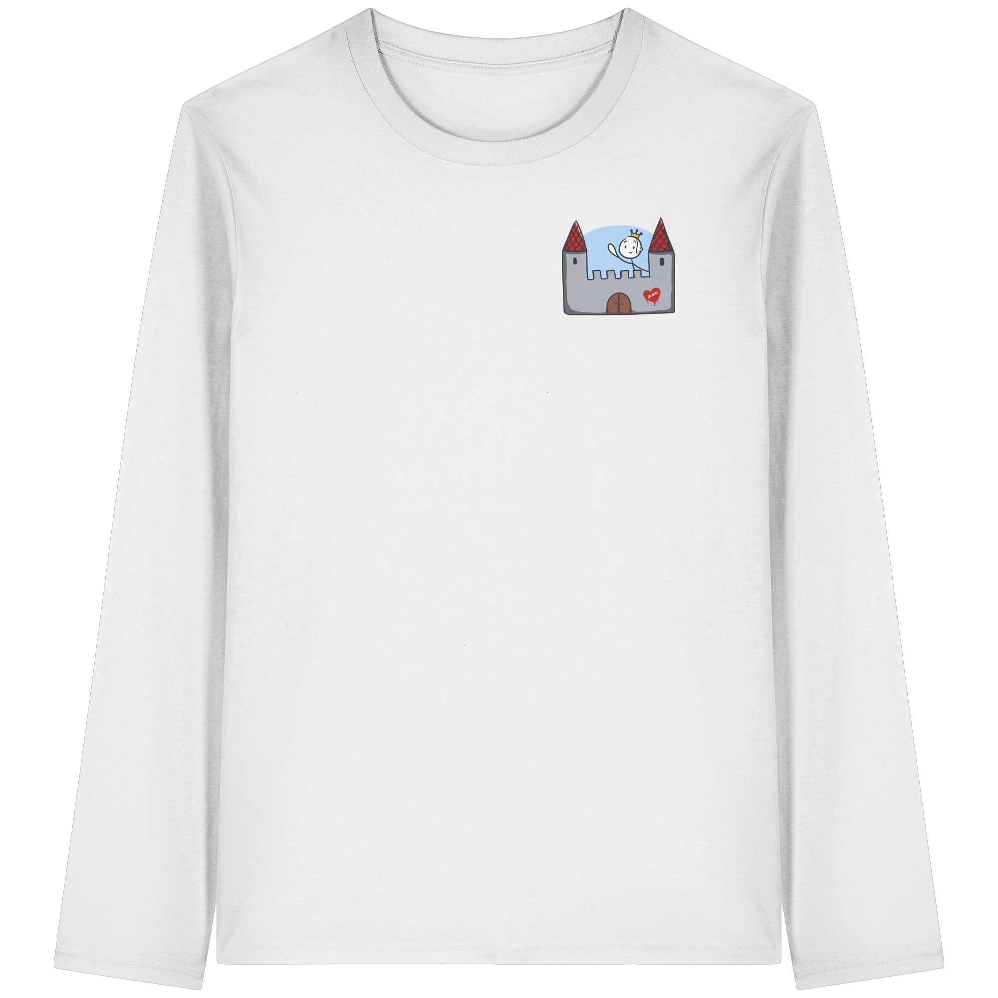 Hier und jetzt bin ich in Sicherheit "Schwarze Edition" Backprint - Organic Longsleeve T-Shirt