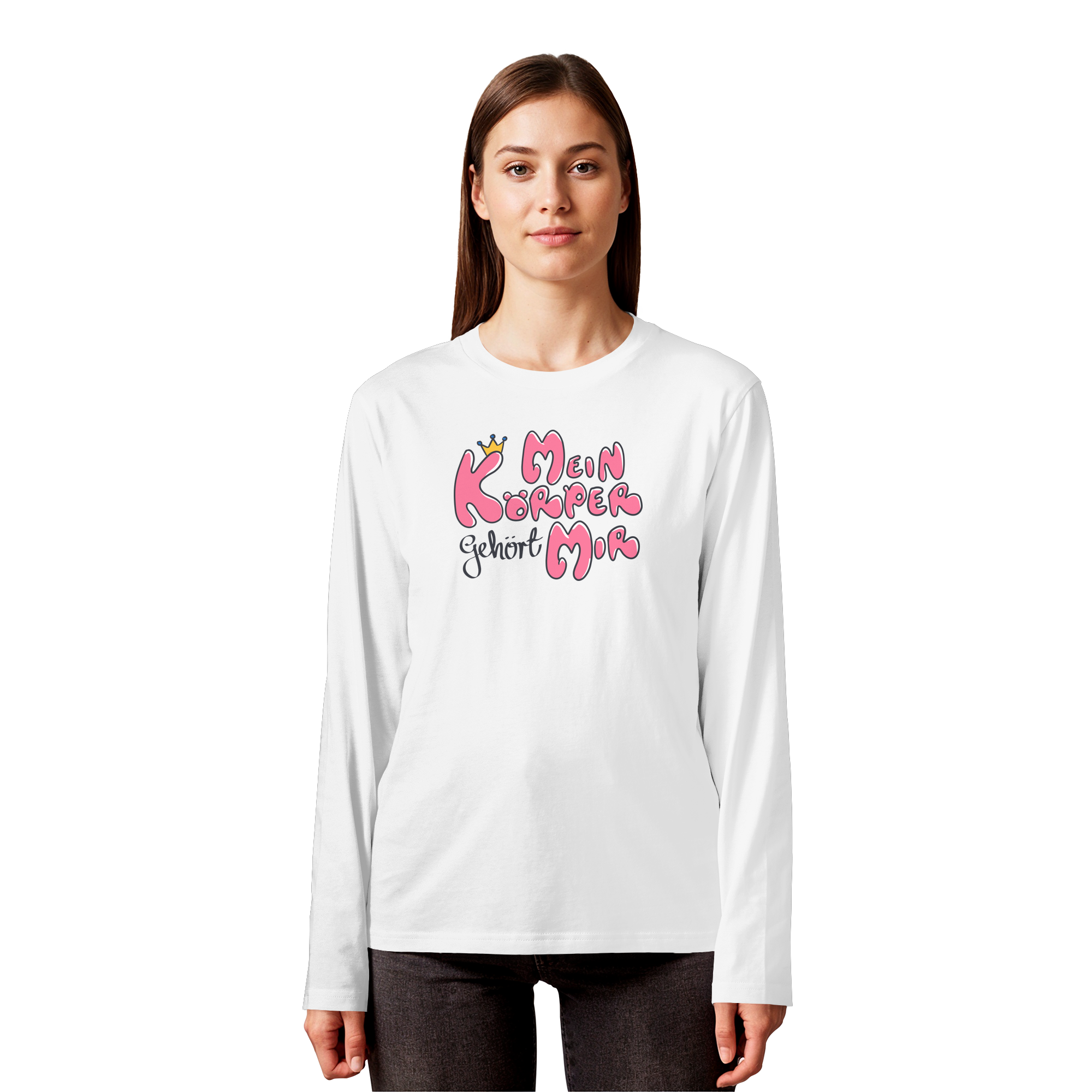 Mein Körper gehört mir "Pinke Edition" - Organic Longsleeve T-Shirt