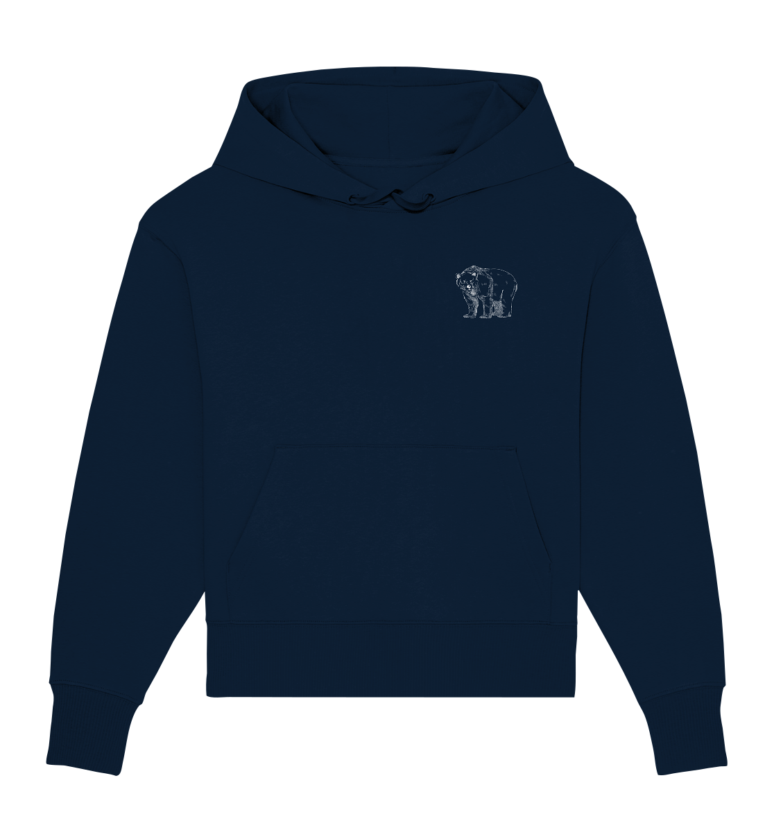 Team Bär Backprint (weiß) Oversize Hoodie