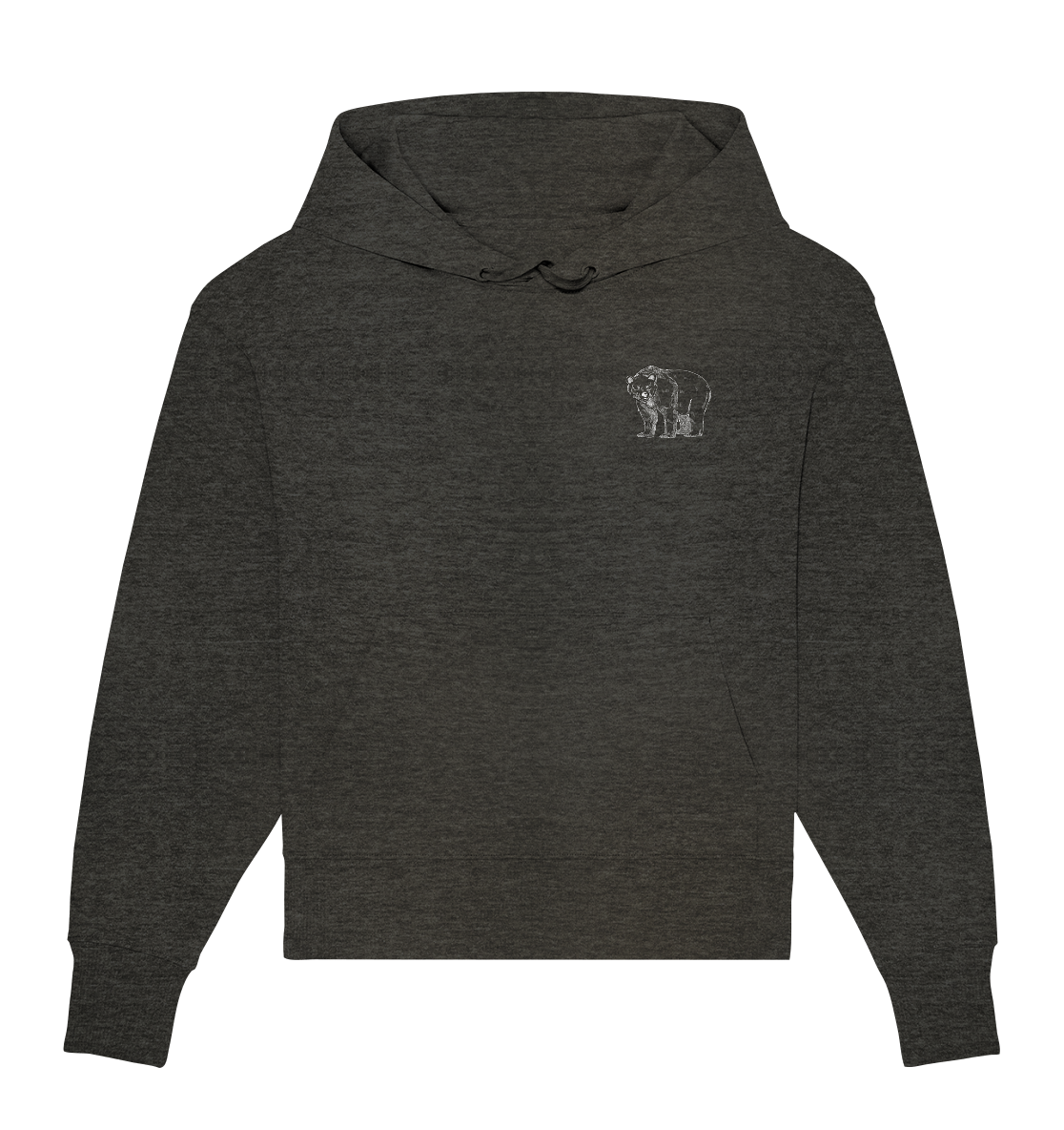 Team Bär Backprint (weiß) Oversize Hoodie