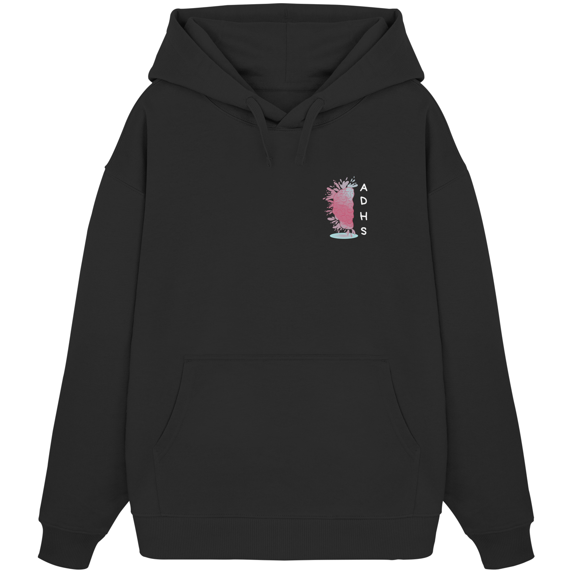 ADHS Aktiv Direkt Humorvoll Sozial Backprint - Organic Oversize Hoodie
