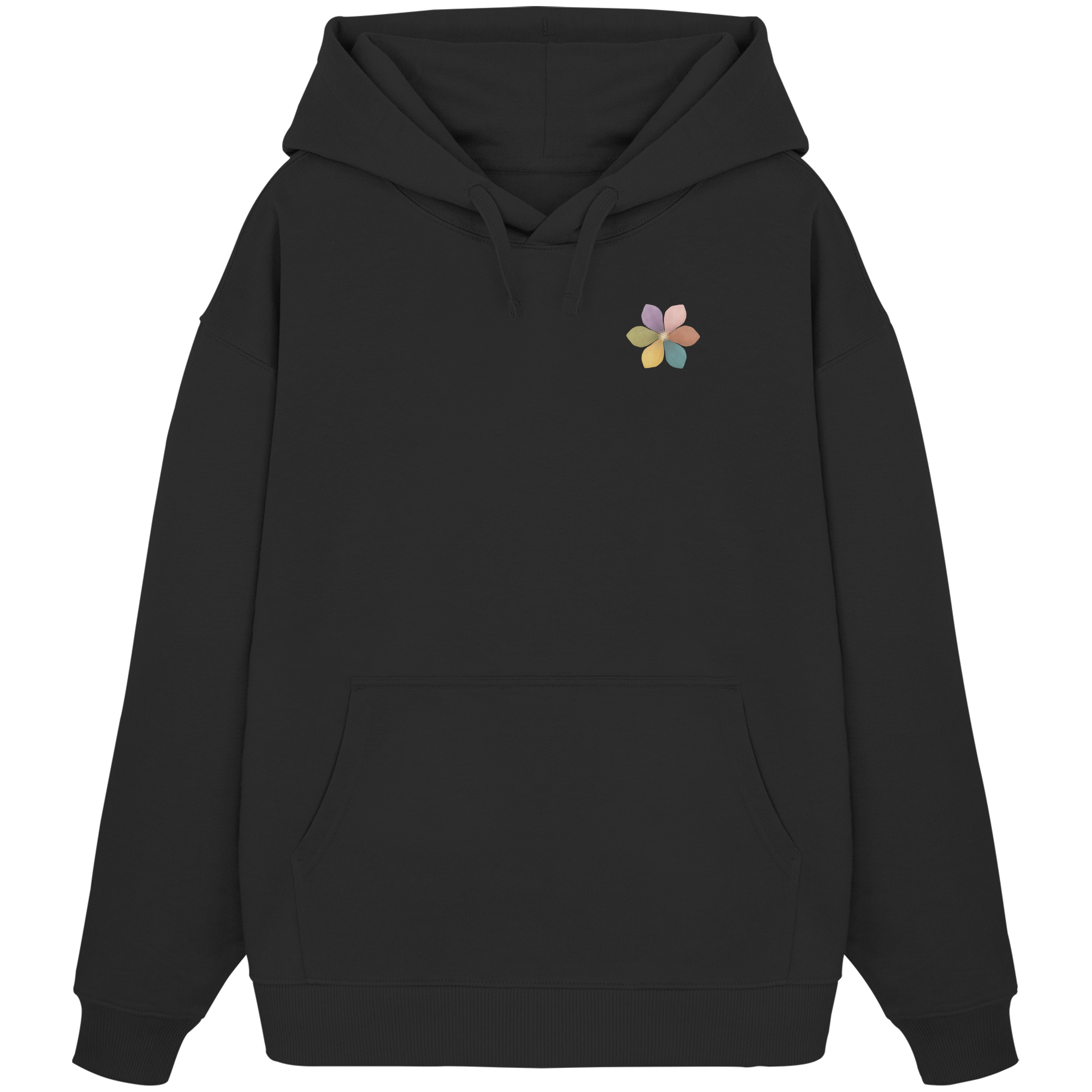 Ich sorge gut für mich "Achtsamkeitsblüte Edition" Backprint - Organic Oversize Hoodie