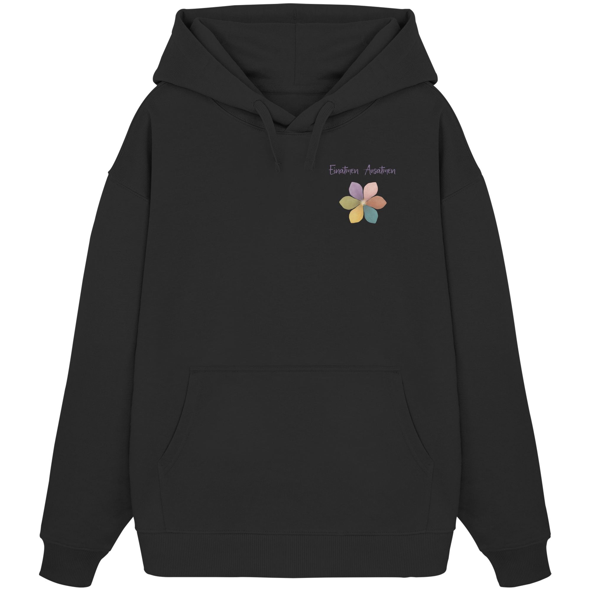 Einatmen Ausatmen "Achtsamkeitsblüte Edition" - Organic Oversize Hoodie