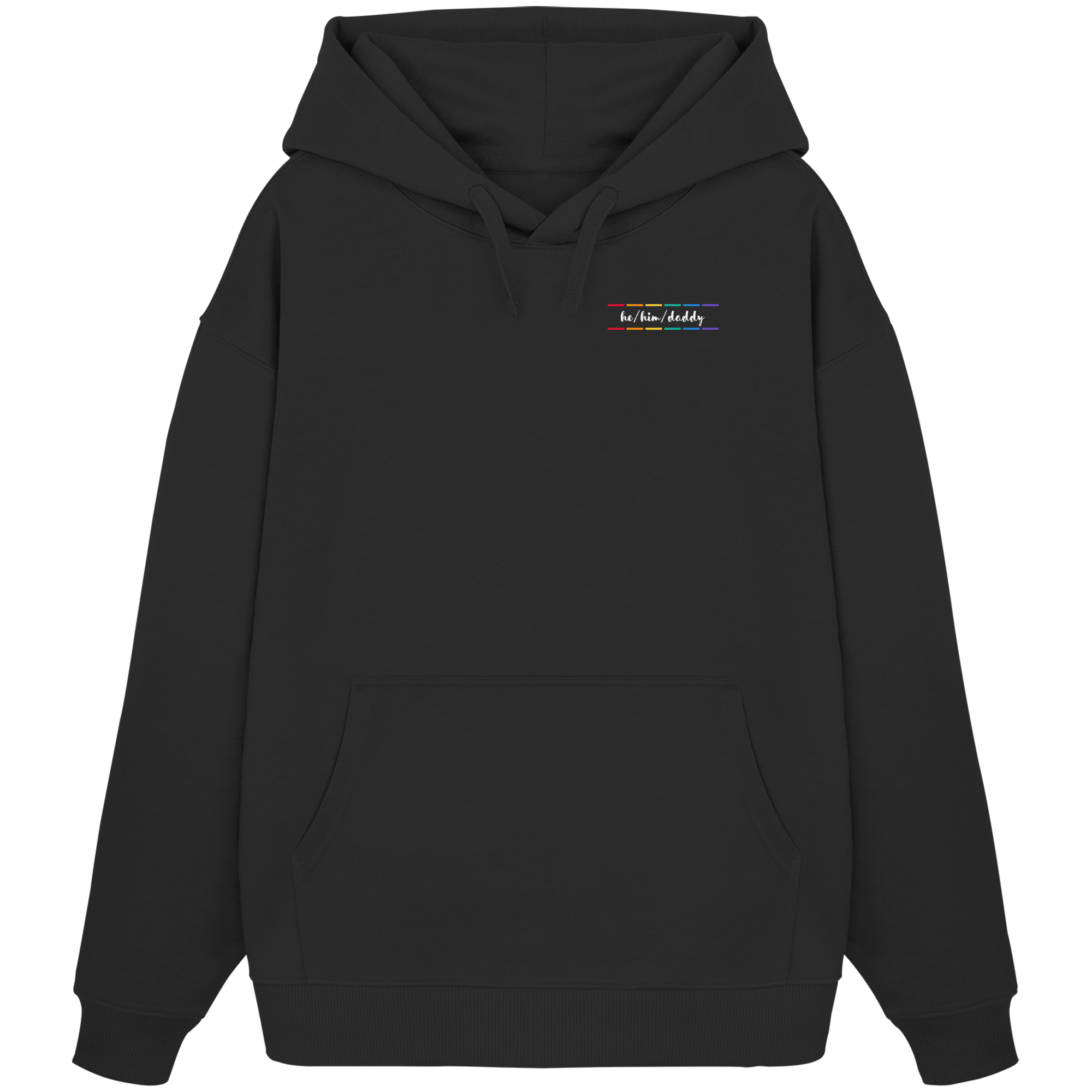 he/him/daddy "Pride Stripes Edition" - Organic Oversize Hoodie