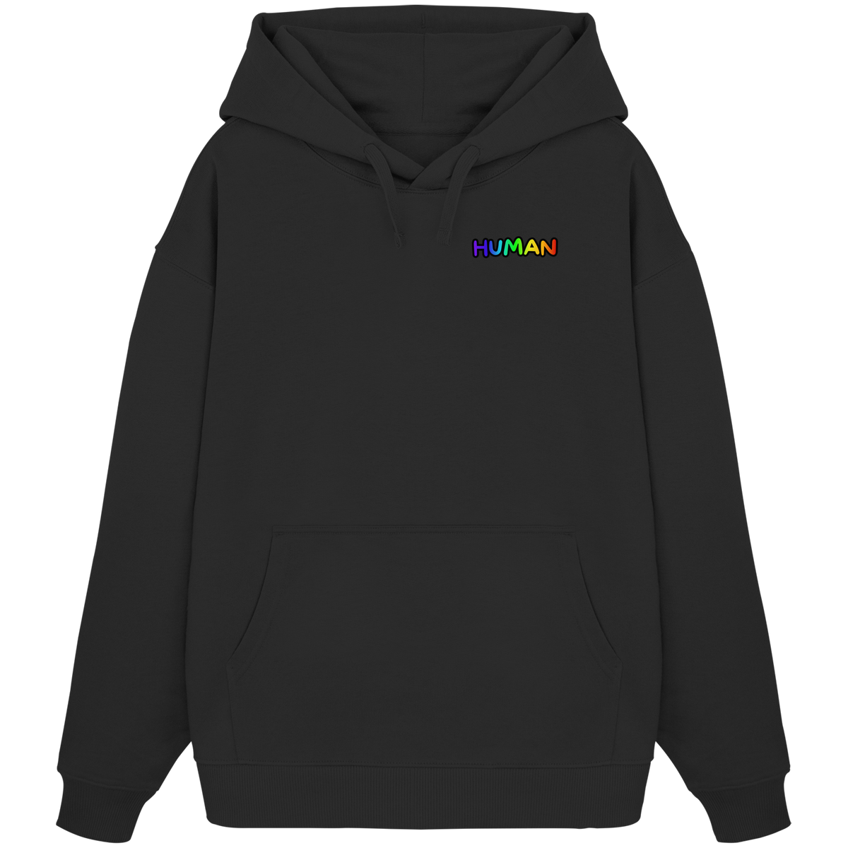 HUMAN in Regenbogen Farben "Bubble Edition" - Organic Oversize Hoodie