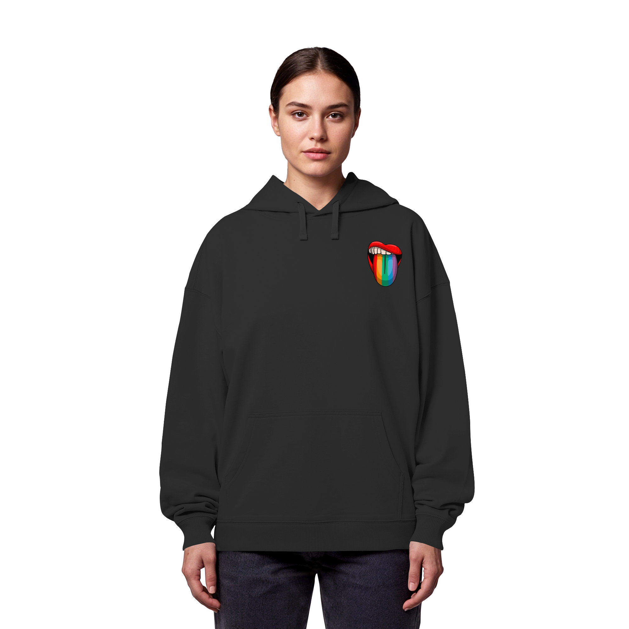 Speak Up or Shut Up Backprint - Organic Oversize Hoodie