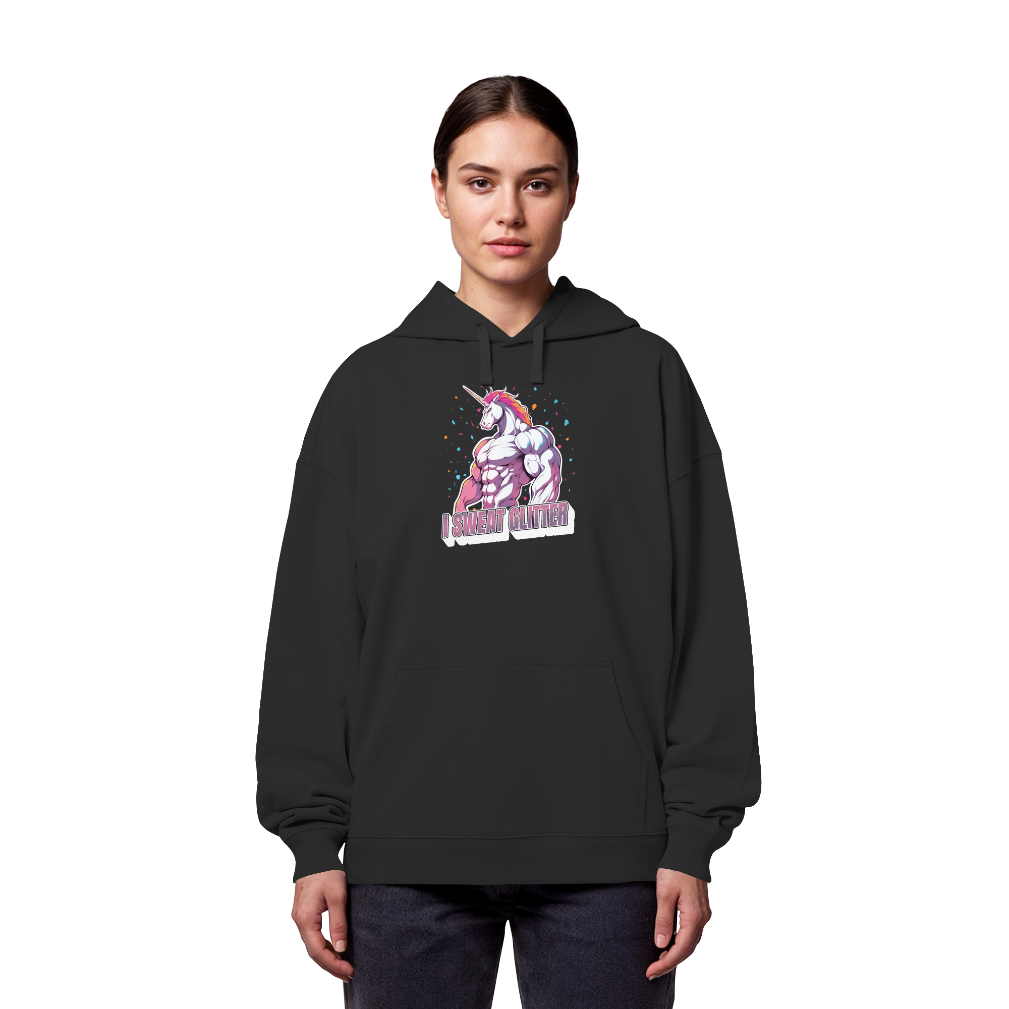 I sweat Glitter - Organic Oversize Hoodie
