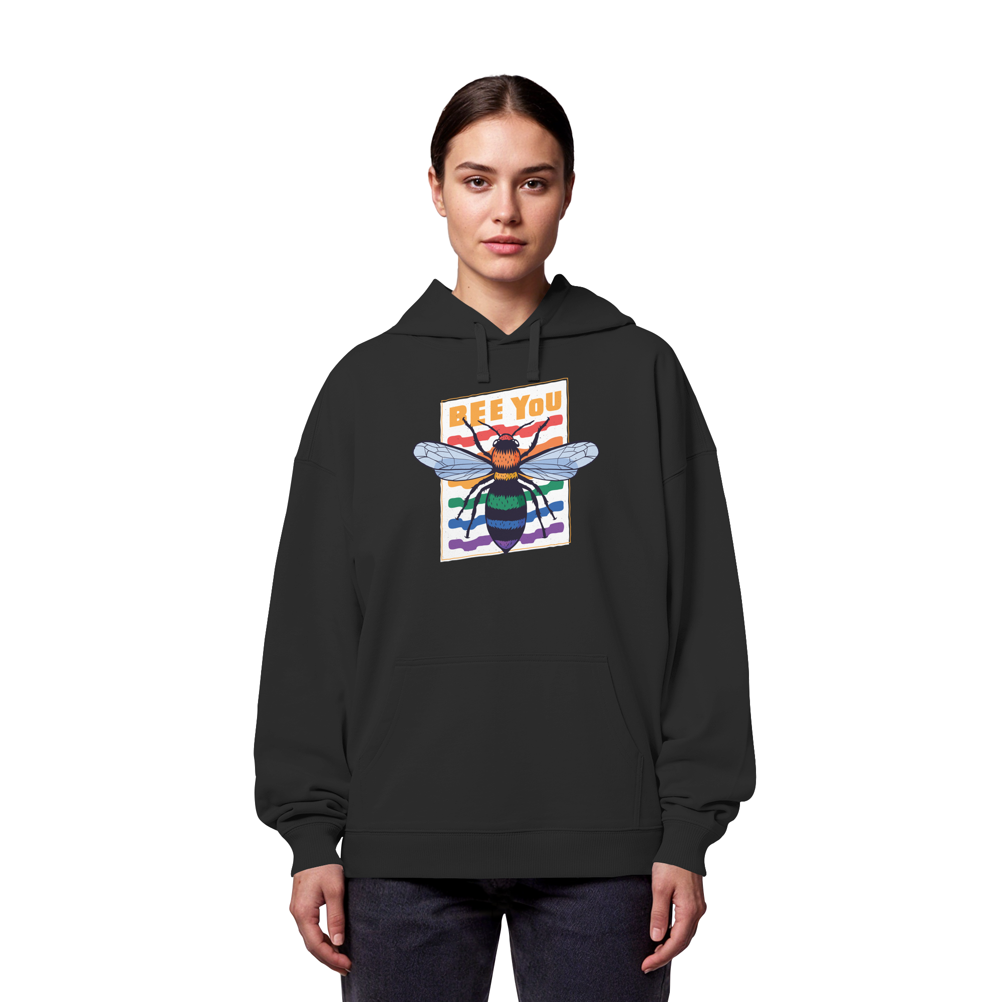 Bee You "Rainbow Edition" - Organic Oversize Hoodie