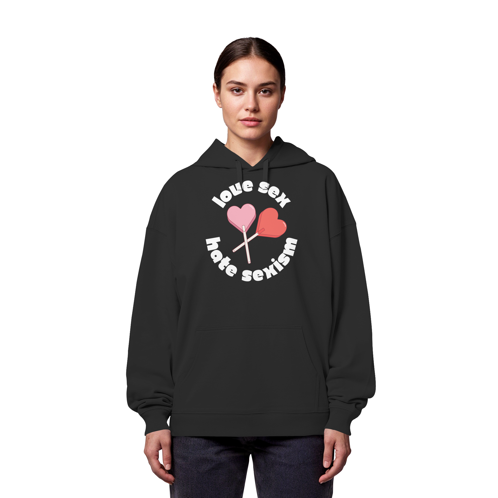 Love Sex Hate Sexism - Organic Oversize Hoodie