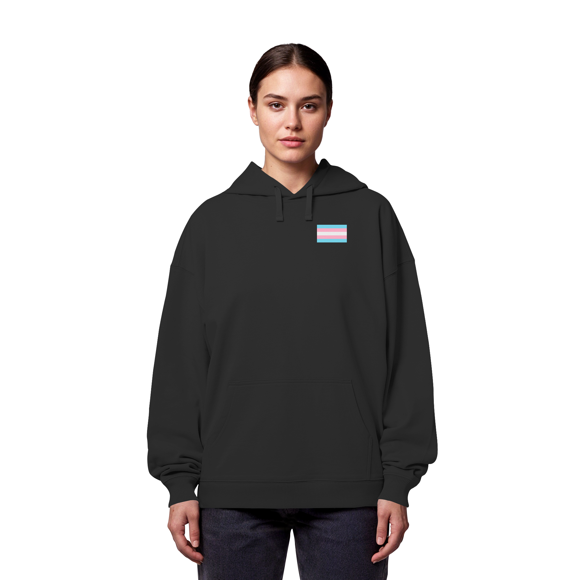 Trans Pride Flag - Organic Oversize Hoodie