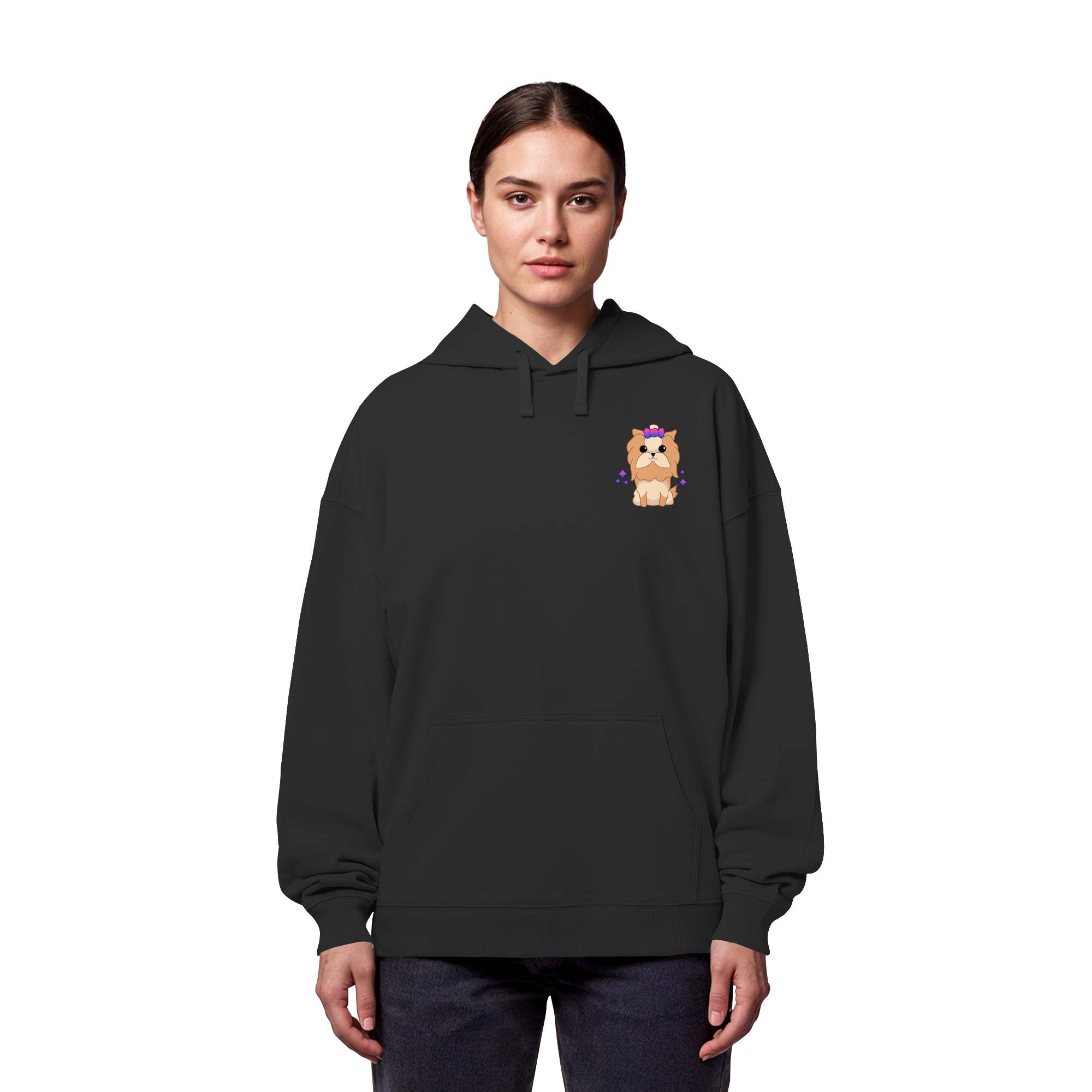 Cute Bisexual Dog - Organic Oversize Hoodie