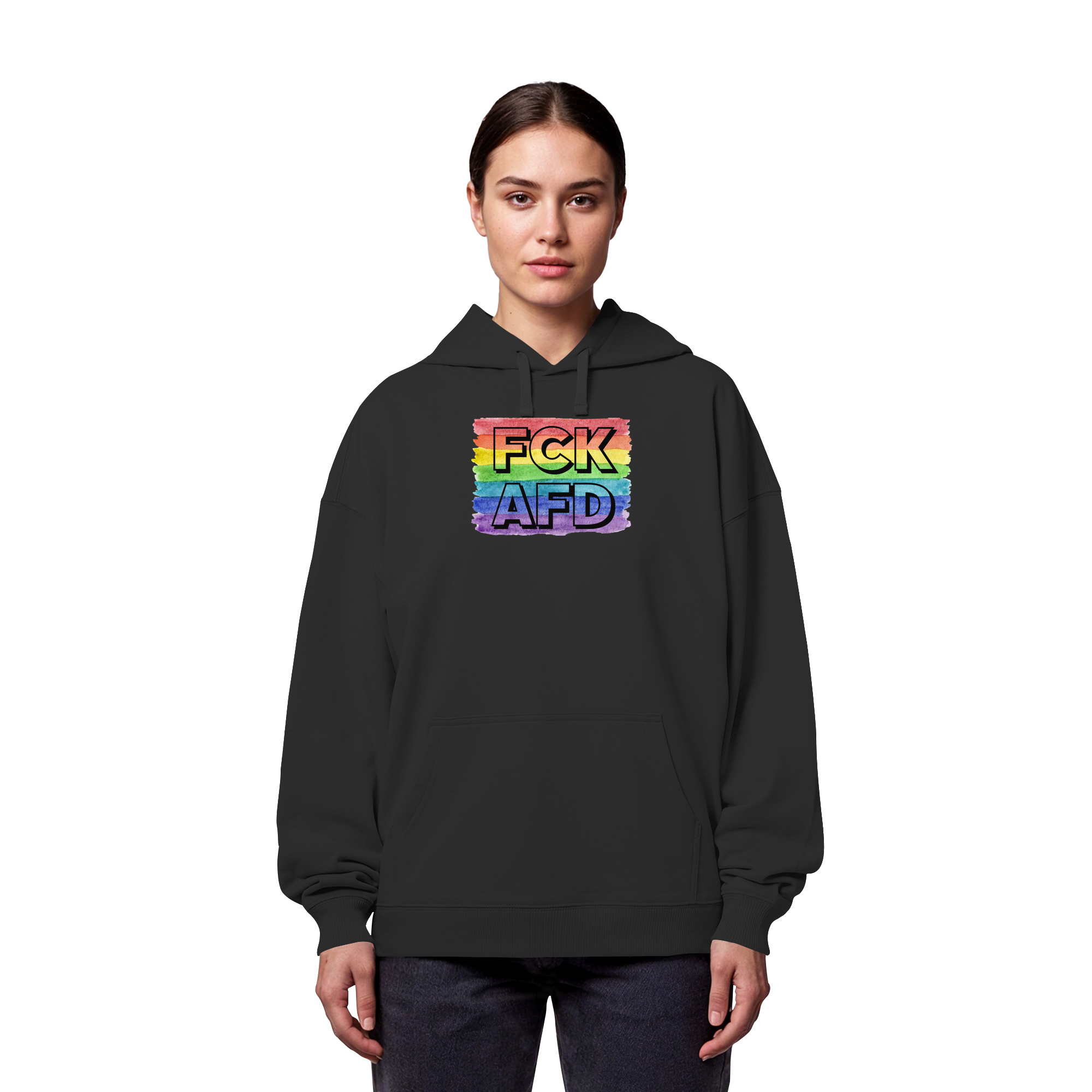 FCK AFD "Rainbow Resistance Edition" - Organic Oversize Hoodie