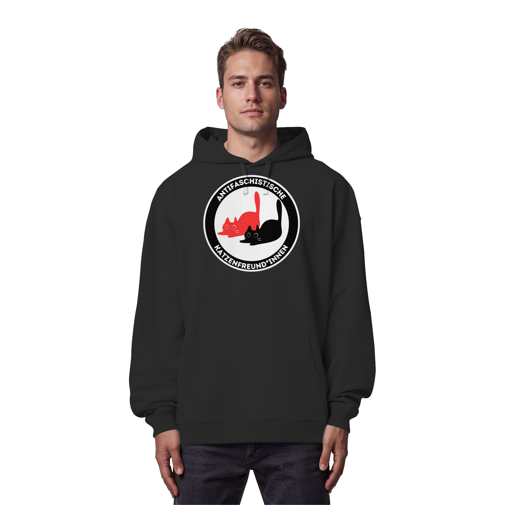 Antifaschistische Katzenfreund*innen - Organic Oversize Hoodie