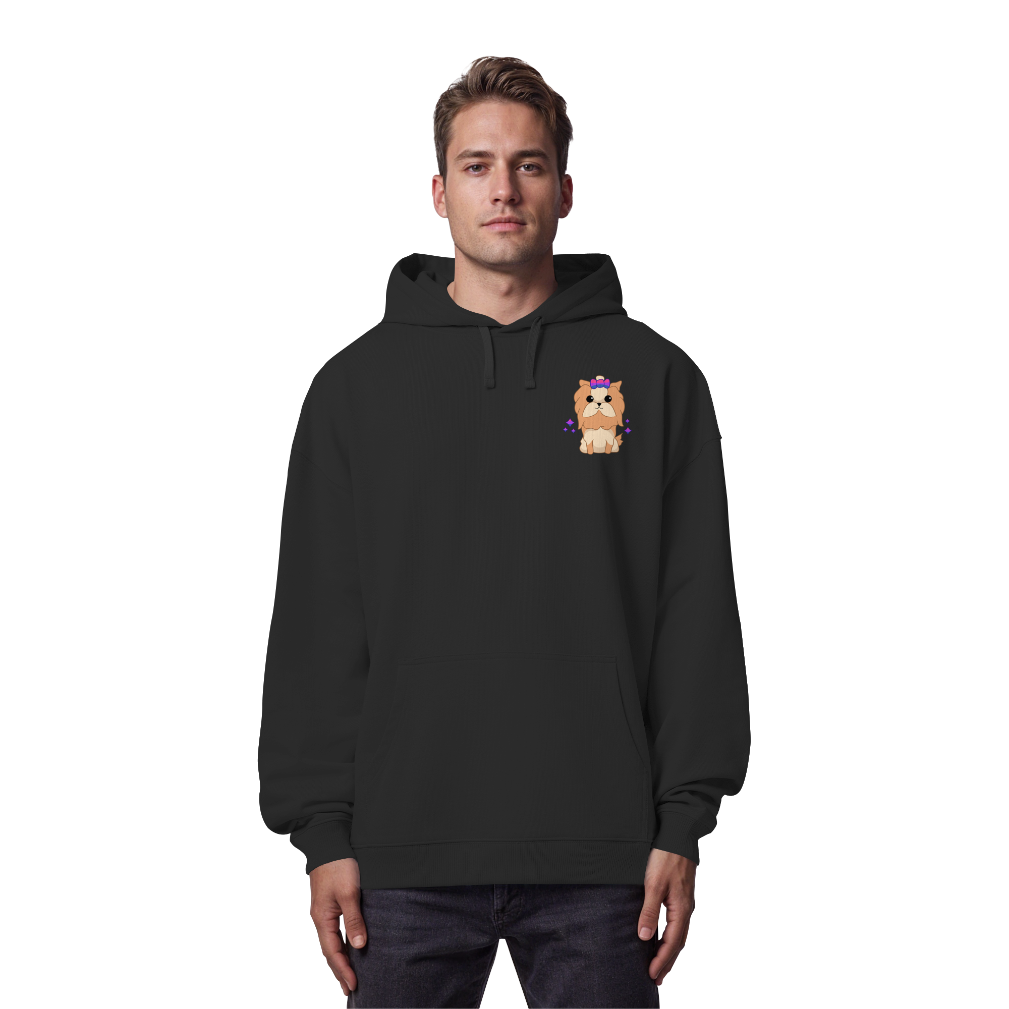 Cute Bisexual Dog - Organic Oversize Hoodie