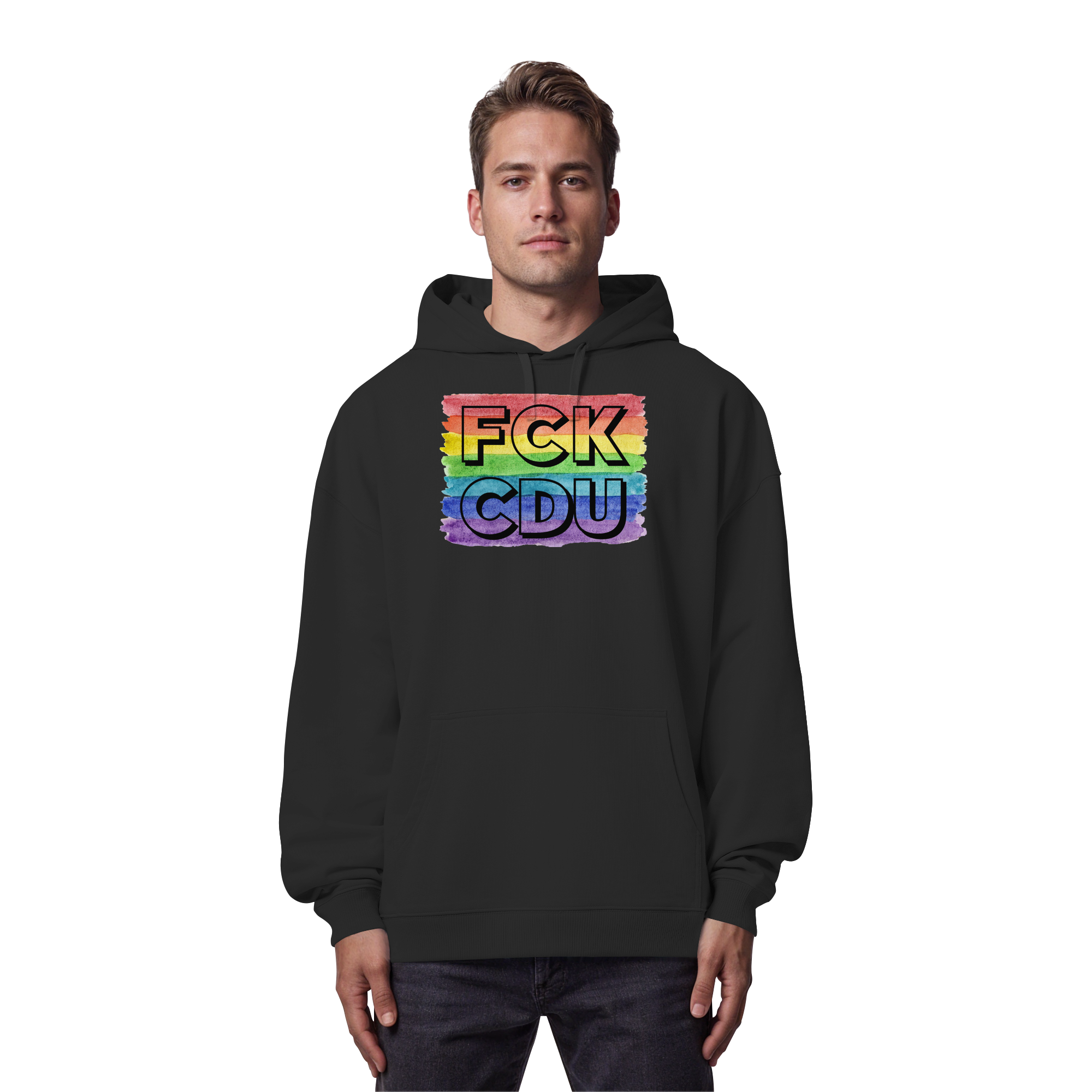 FCK CDU "Rainbow Resistance Edition" - Organic Oversize Hoodie