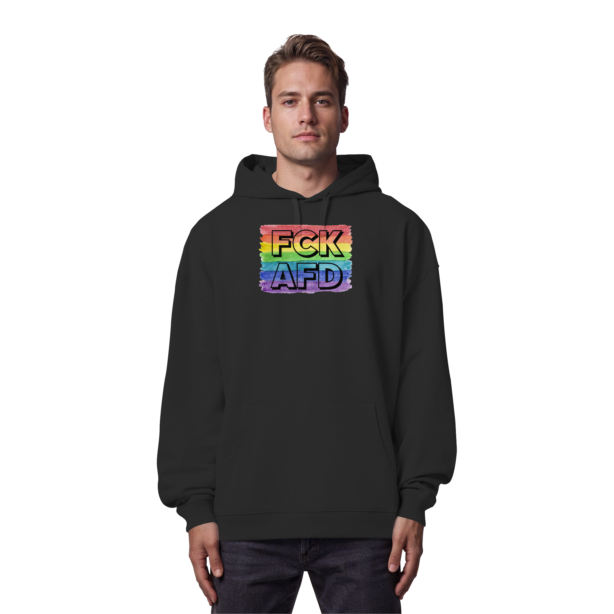 FCK AFD "Rainbow Resistance Edition" - Organic Oversize Hoodie