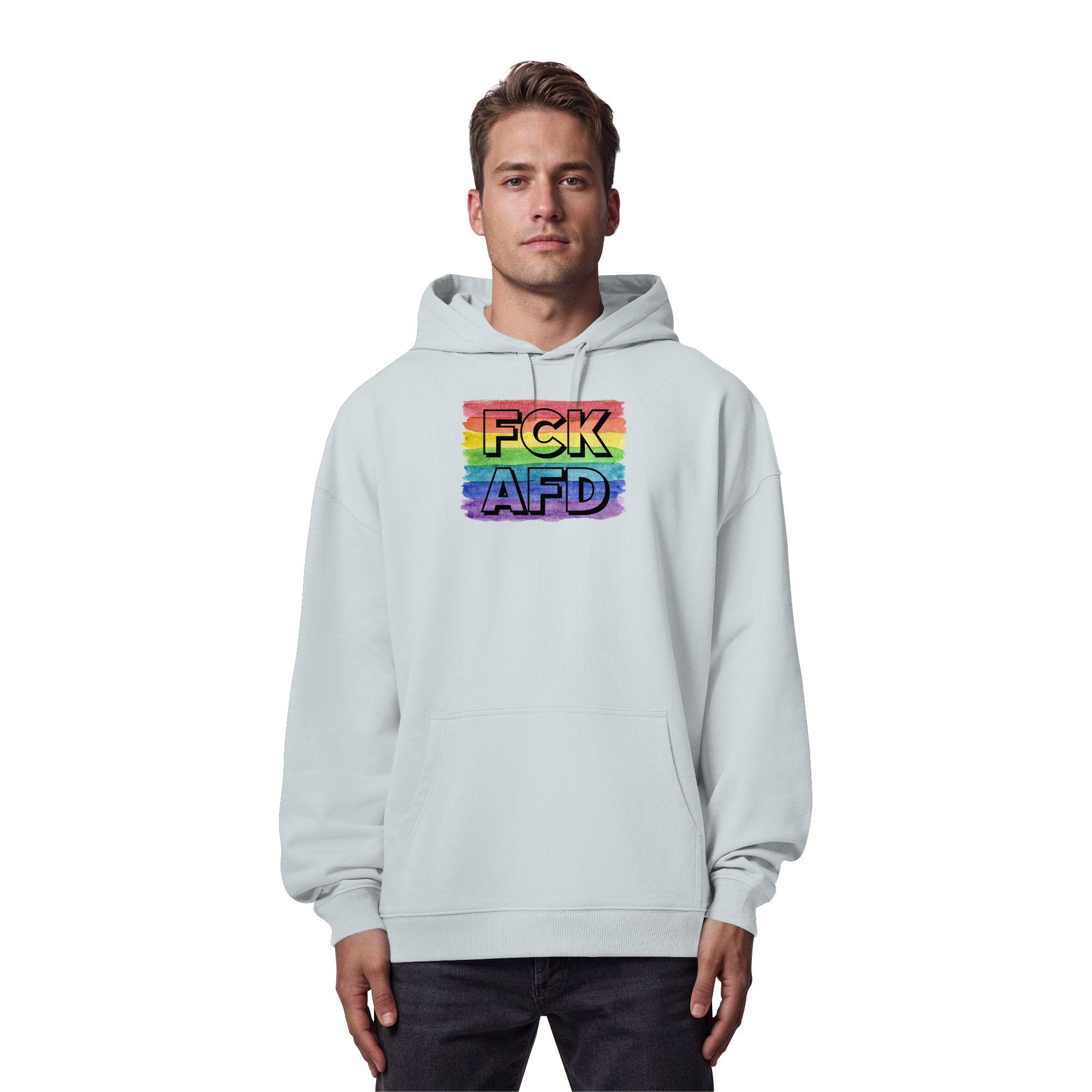 FCK AFD "Rainbow Resistance Edition" - Organic Oversize Hoodie