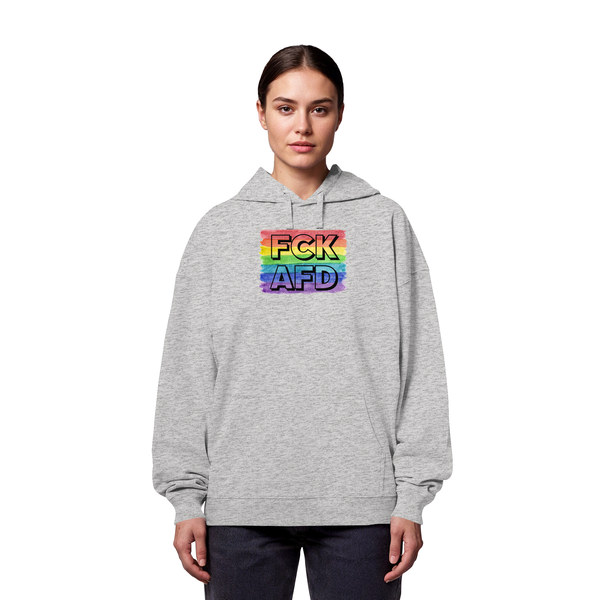 FCK AFD "Rainbow Resistance Edition" - Organic Oversize Hoodie
