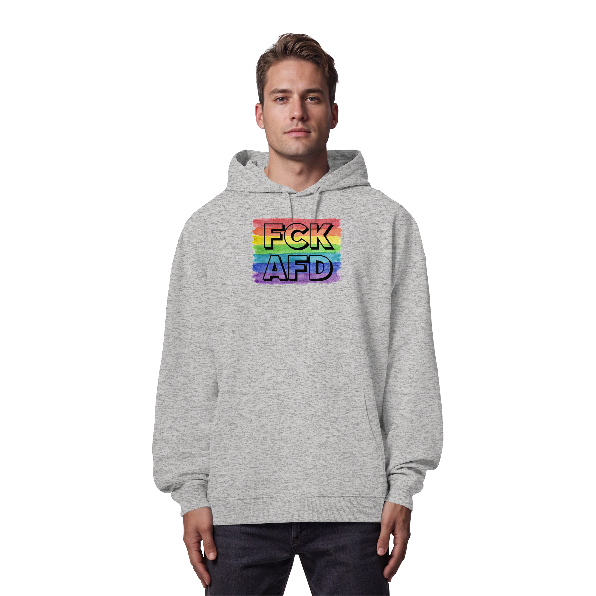 FCK AFD "Rainbow Resistance Edition" - Organic Oversize Hoodie