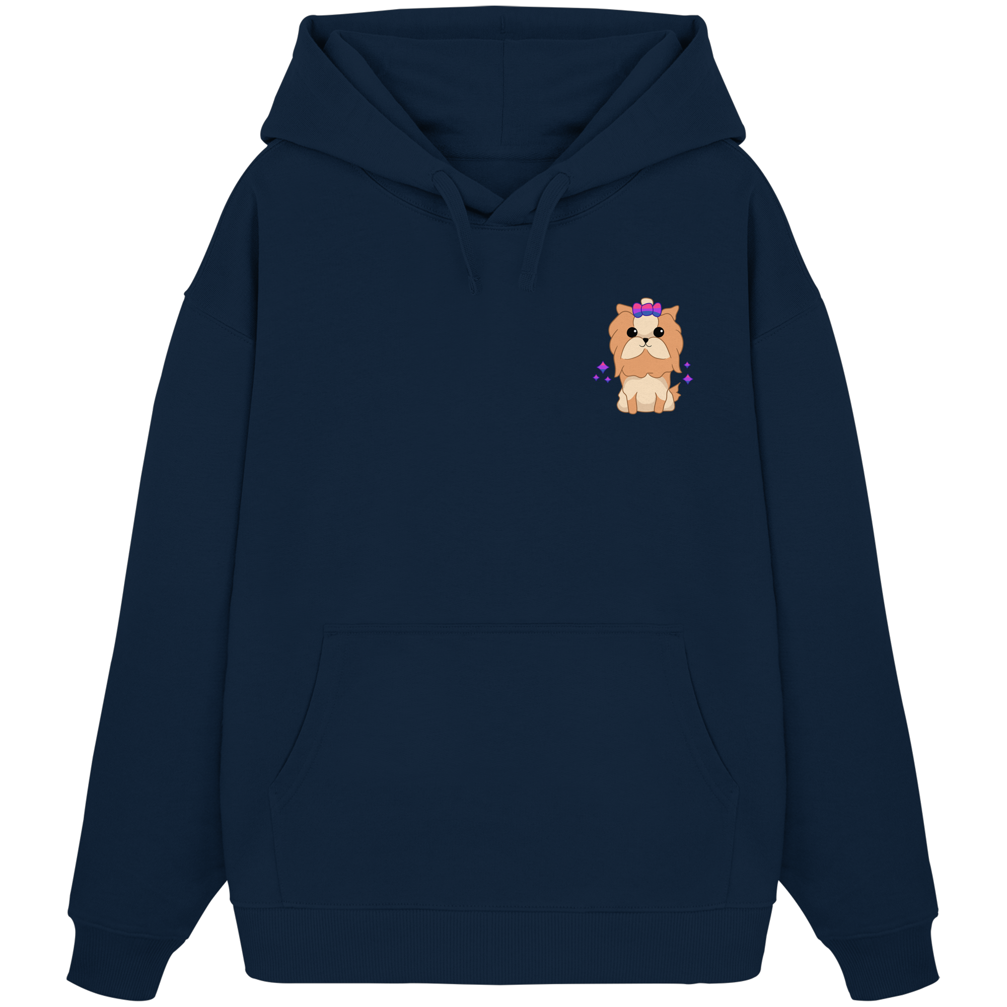 Cute Bisexual Dog - Organic Oversize Hoodie