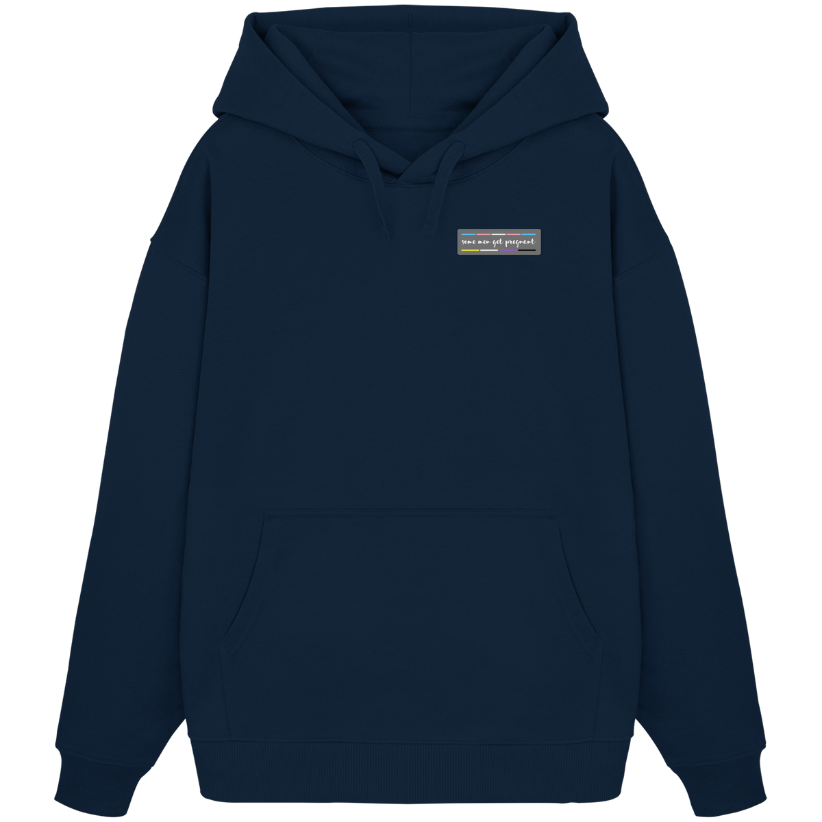 some men get pregnant "Trans Stripes Edition" - Organic Oversize Hoodie