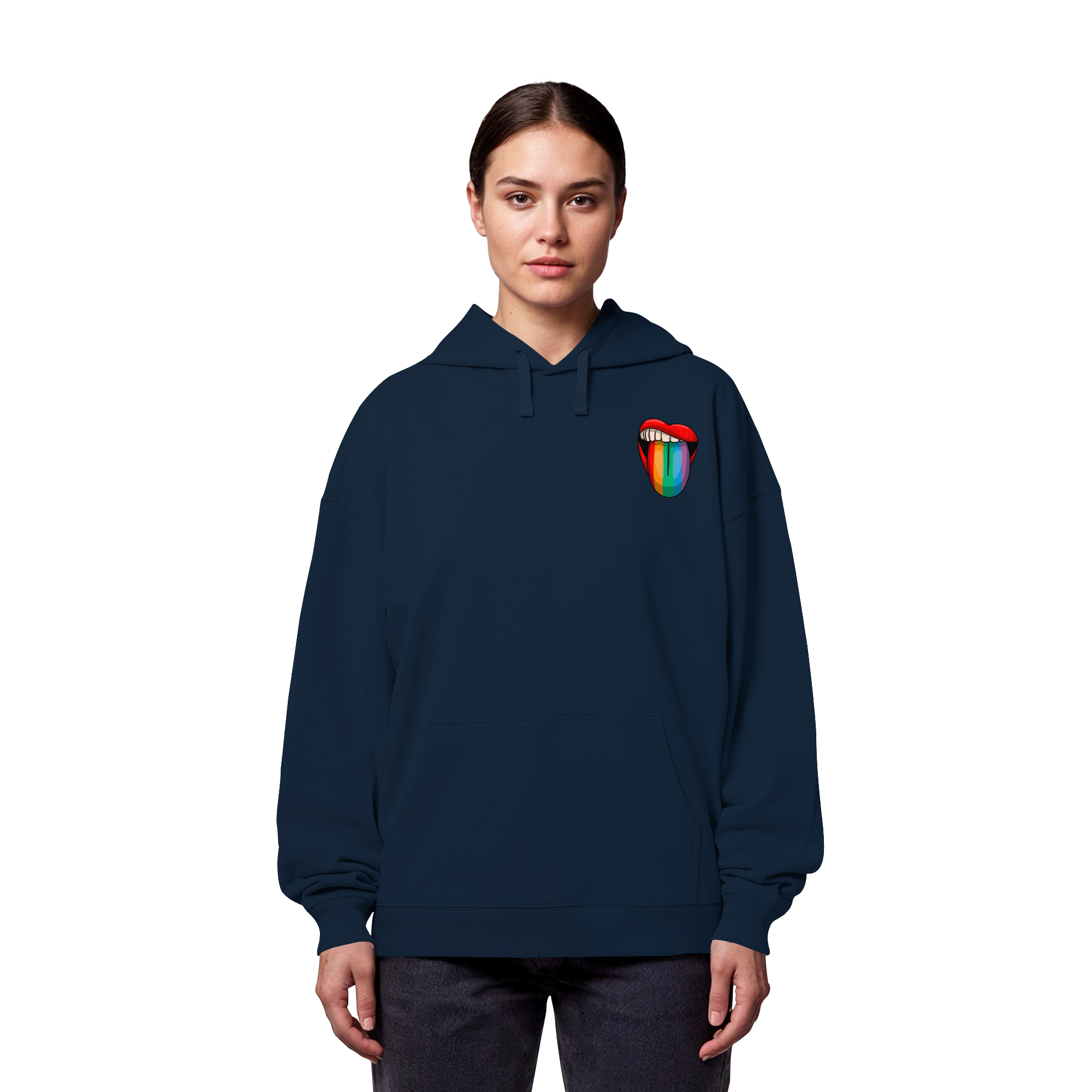 Speak Up or Shut Up Backprint - Organic Oversize Hoodie