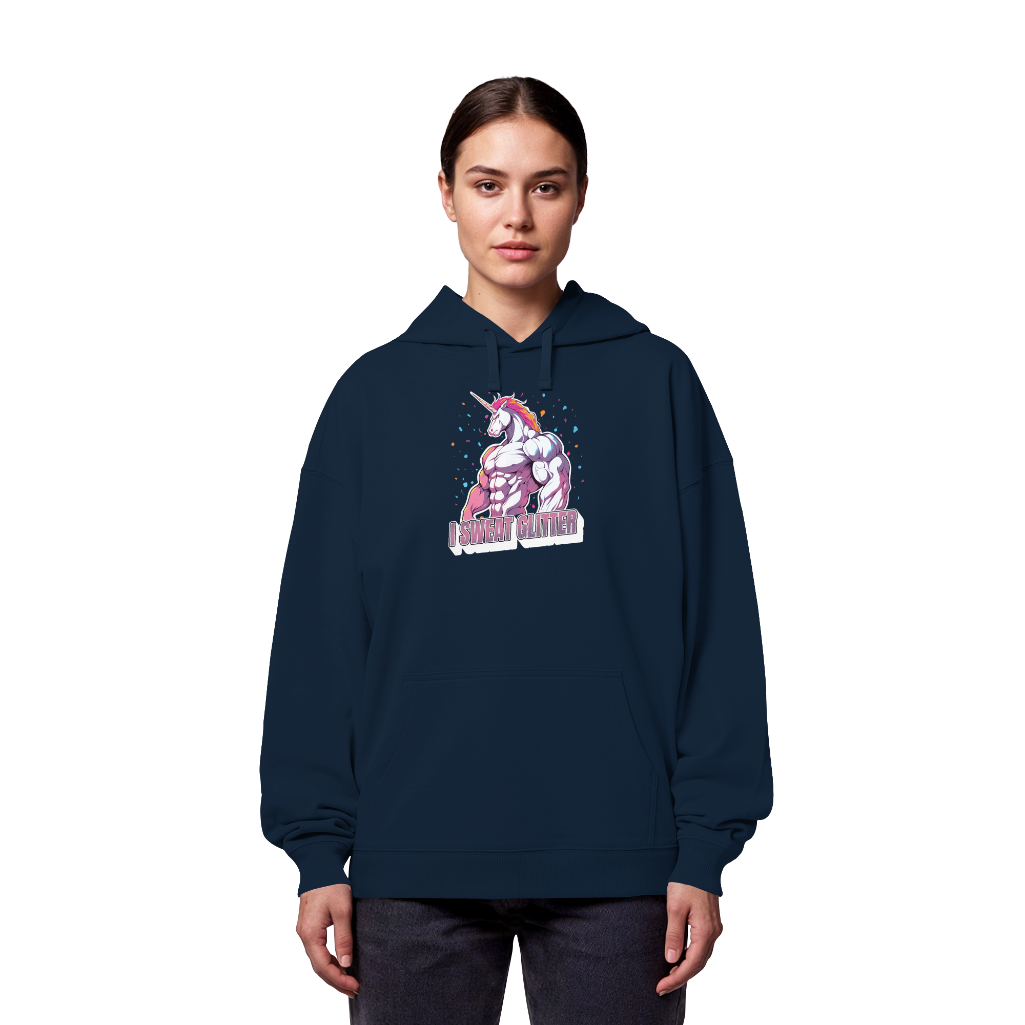 I sweat Glitter - Organic Oversize Hoodie