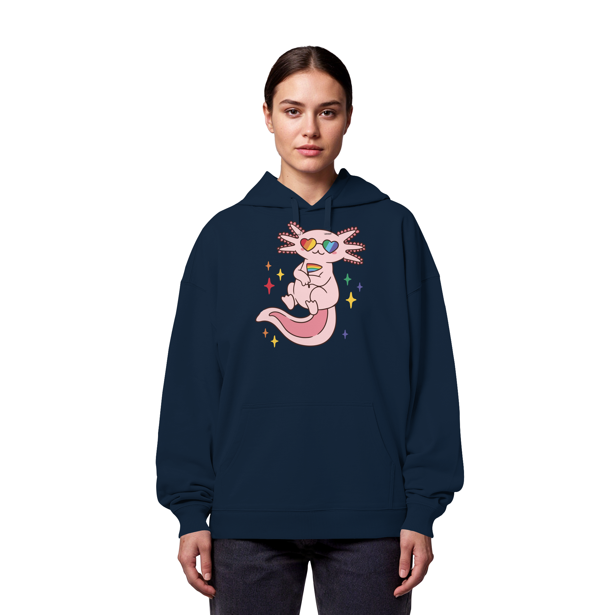 Big Pride Axolotl - Organic Oversize Hoodie