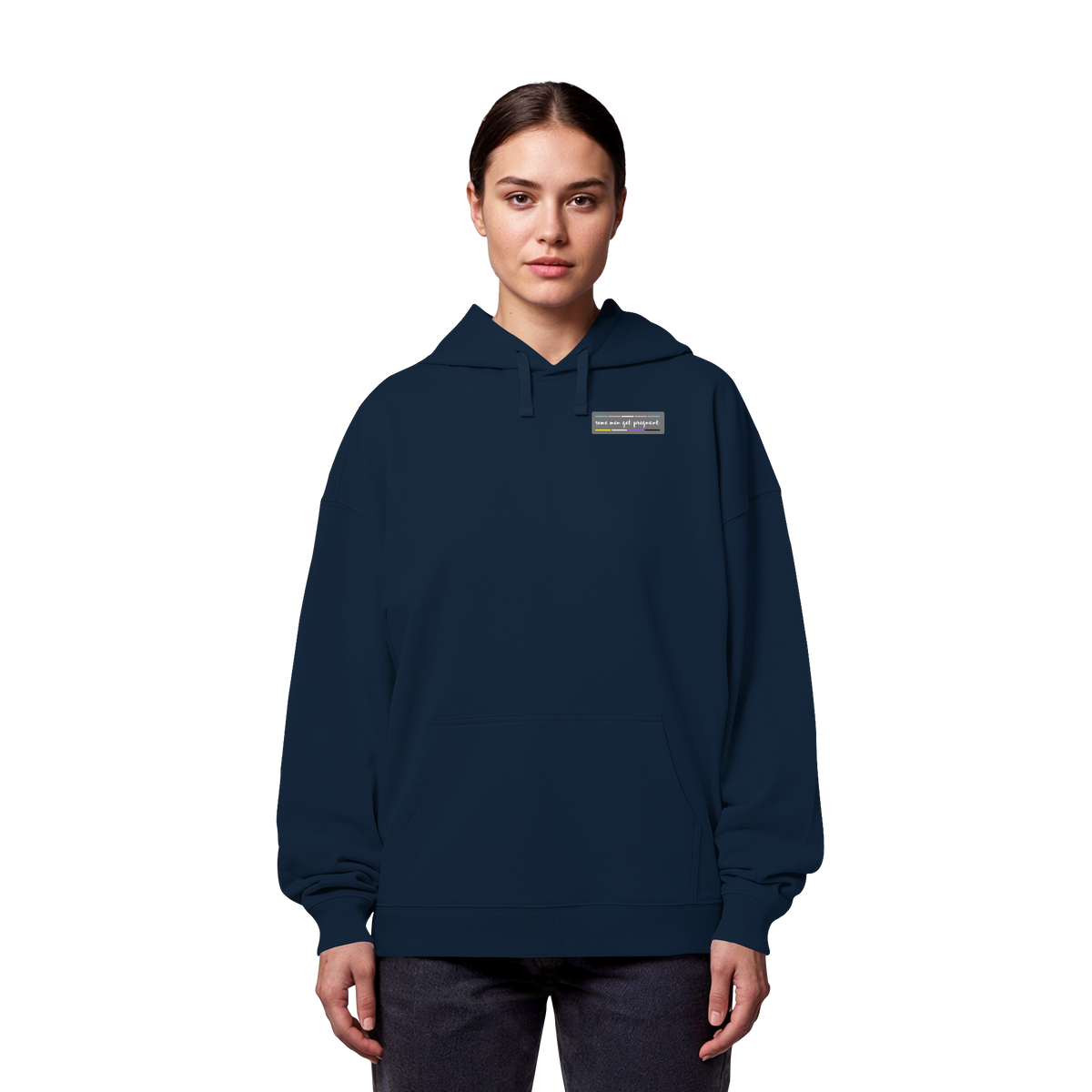 some men get pregnant "Trans Stripes Edition" - Organic Oversize Hoodie