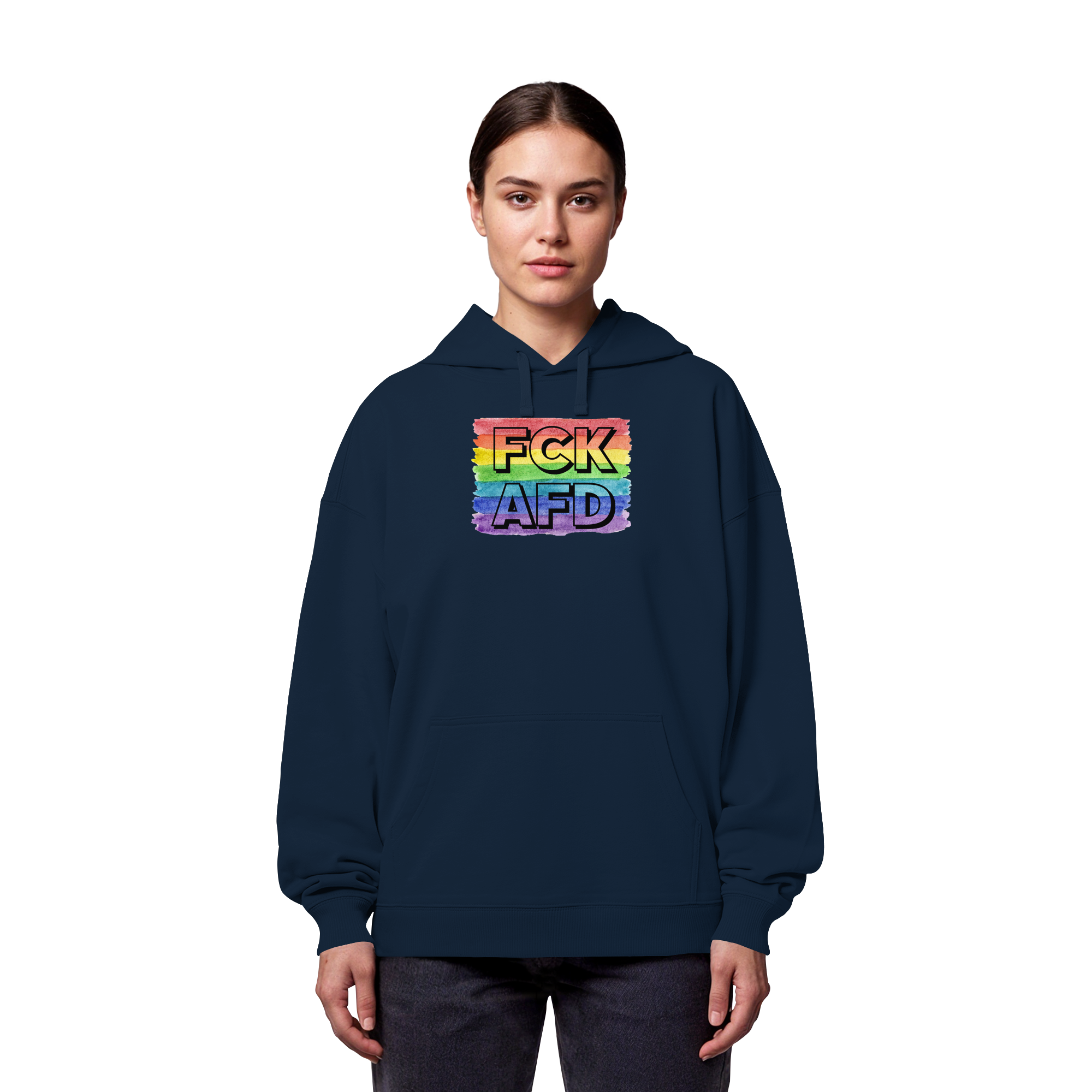 FCK AFD "Rainbow Resistance Edition" - Organic Oversize Hoodie