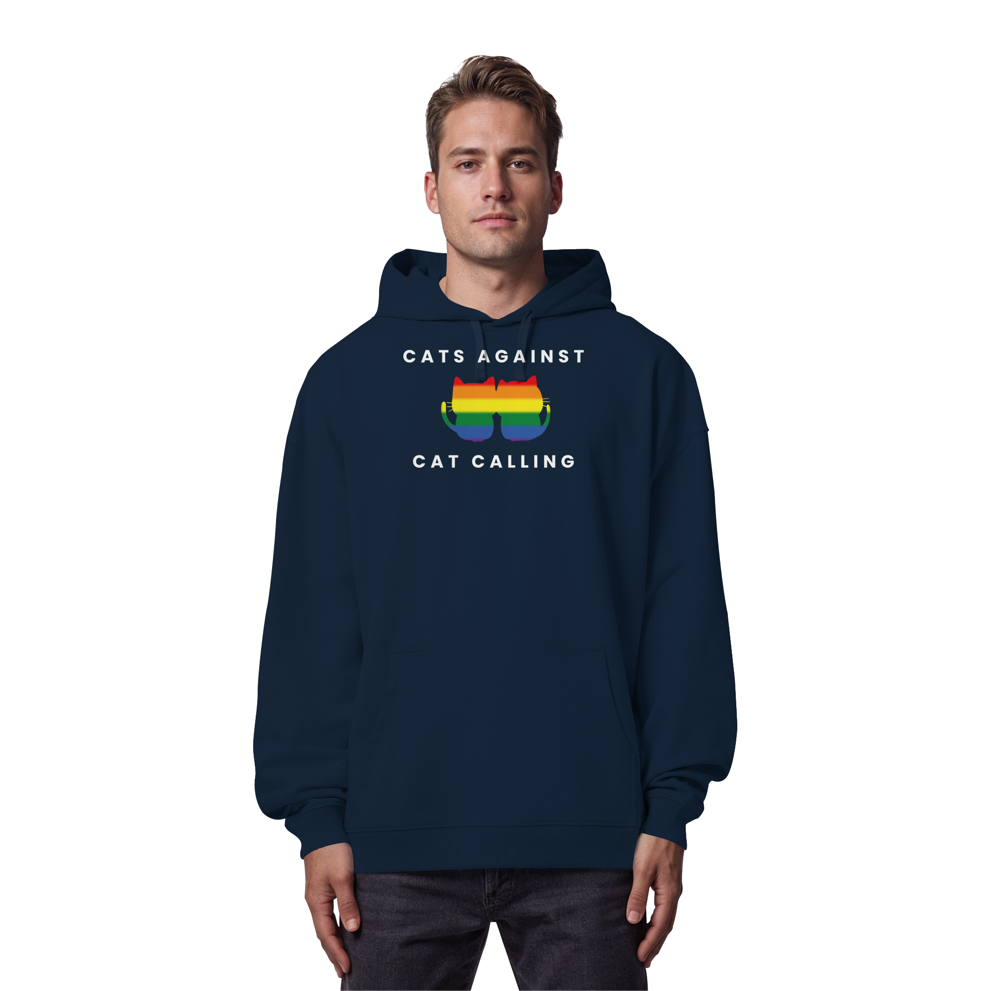 Cats Against Catcalling "Rainbow Edition" - Organic Oversize Hoodie