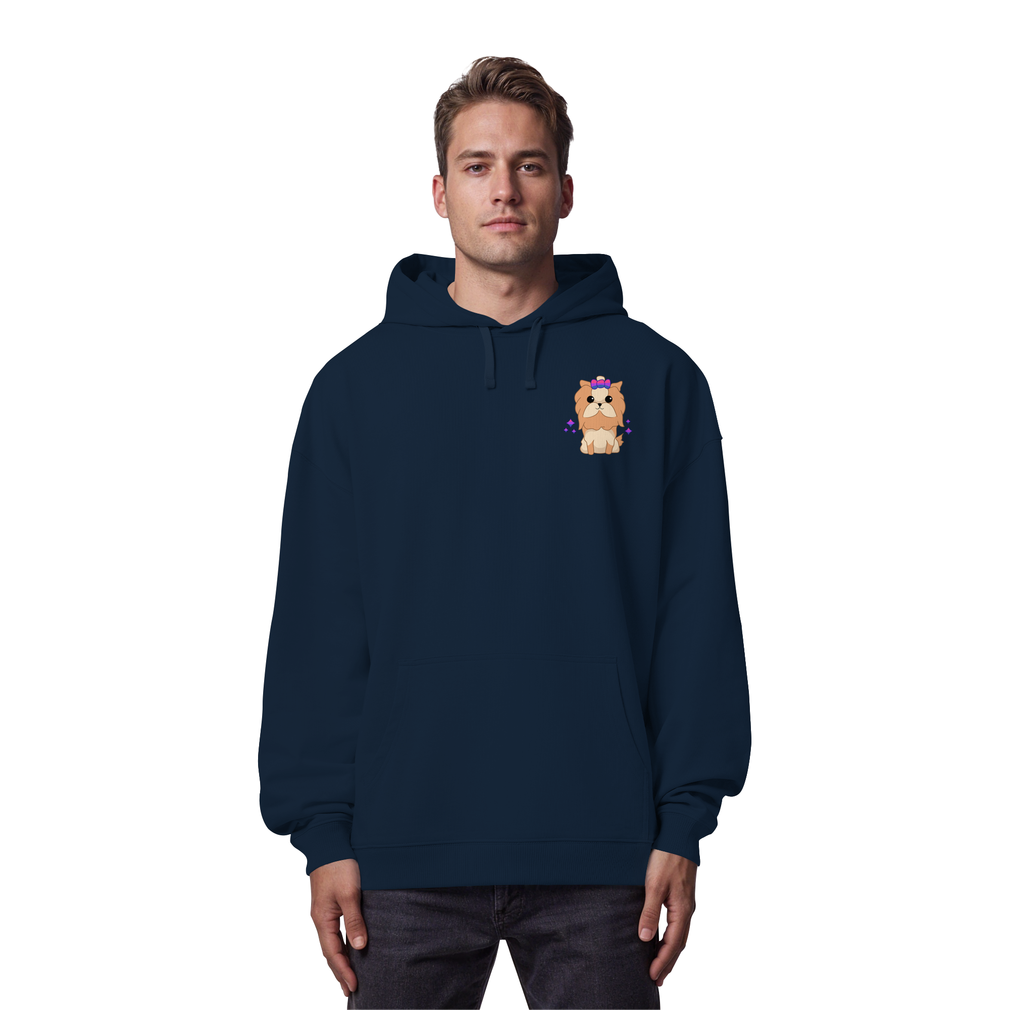 Cute Bisexual Dog - Organic Oversize Hoodie