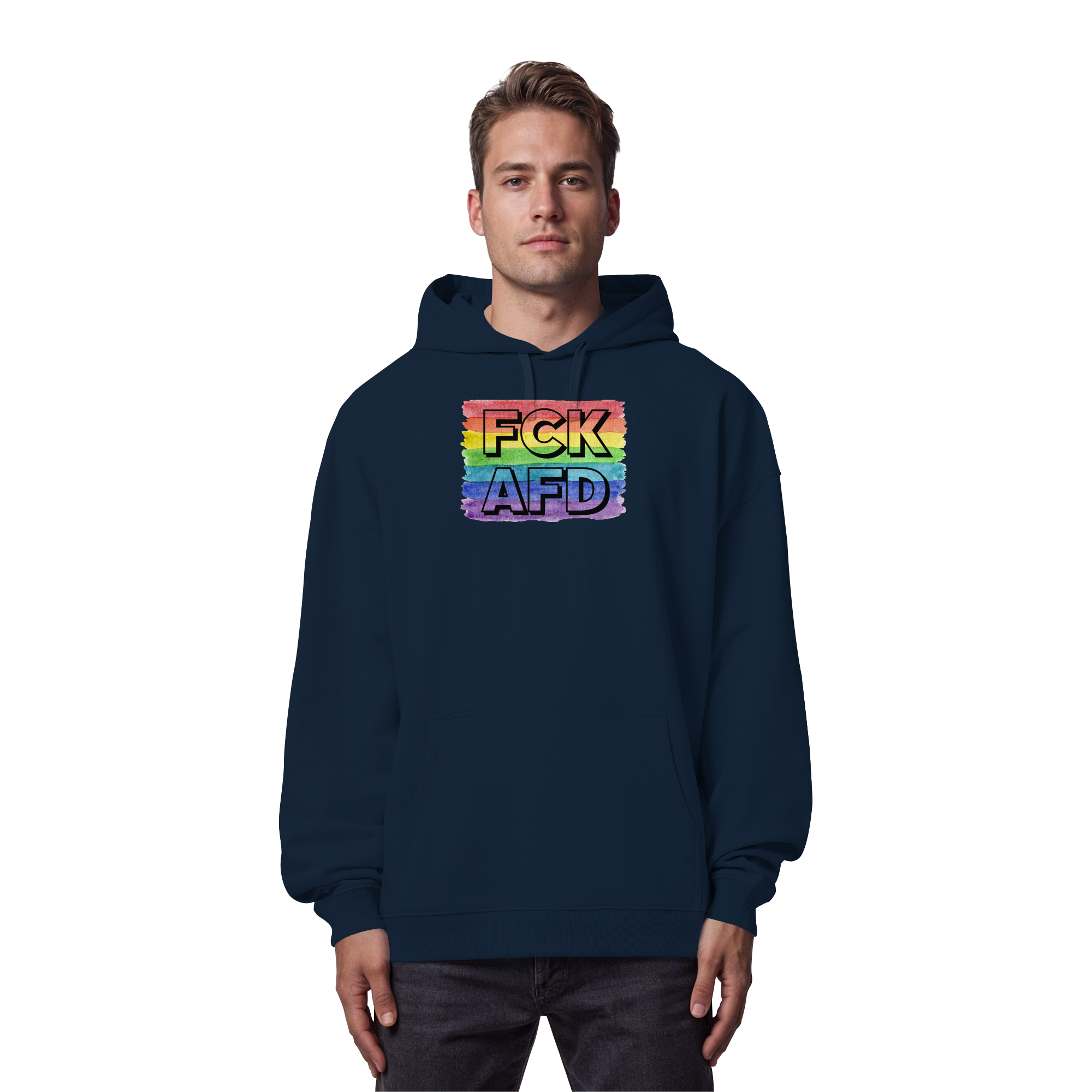 FCK AFD "Rainbow Resistance Edition" - Organic Oversize Hoodie