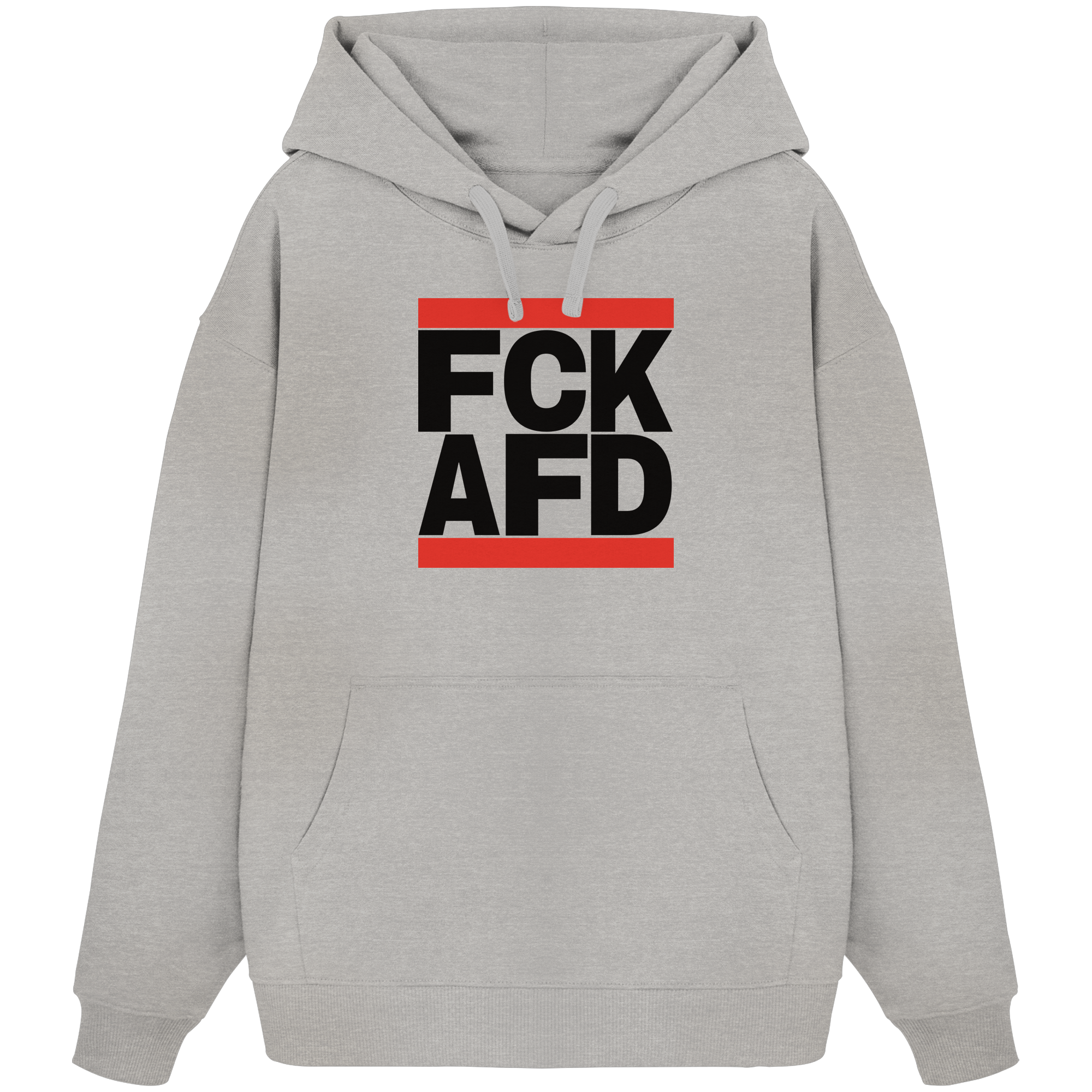 FCK AFD (schwarze Schrift) - Organic Oversize Hoodie
