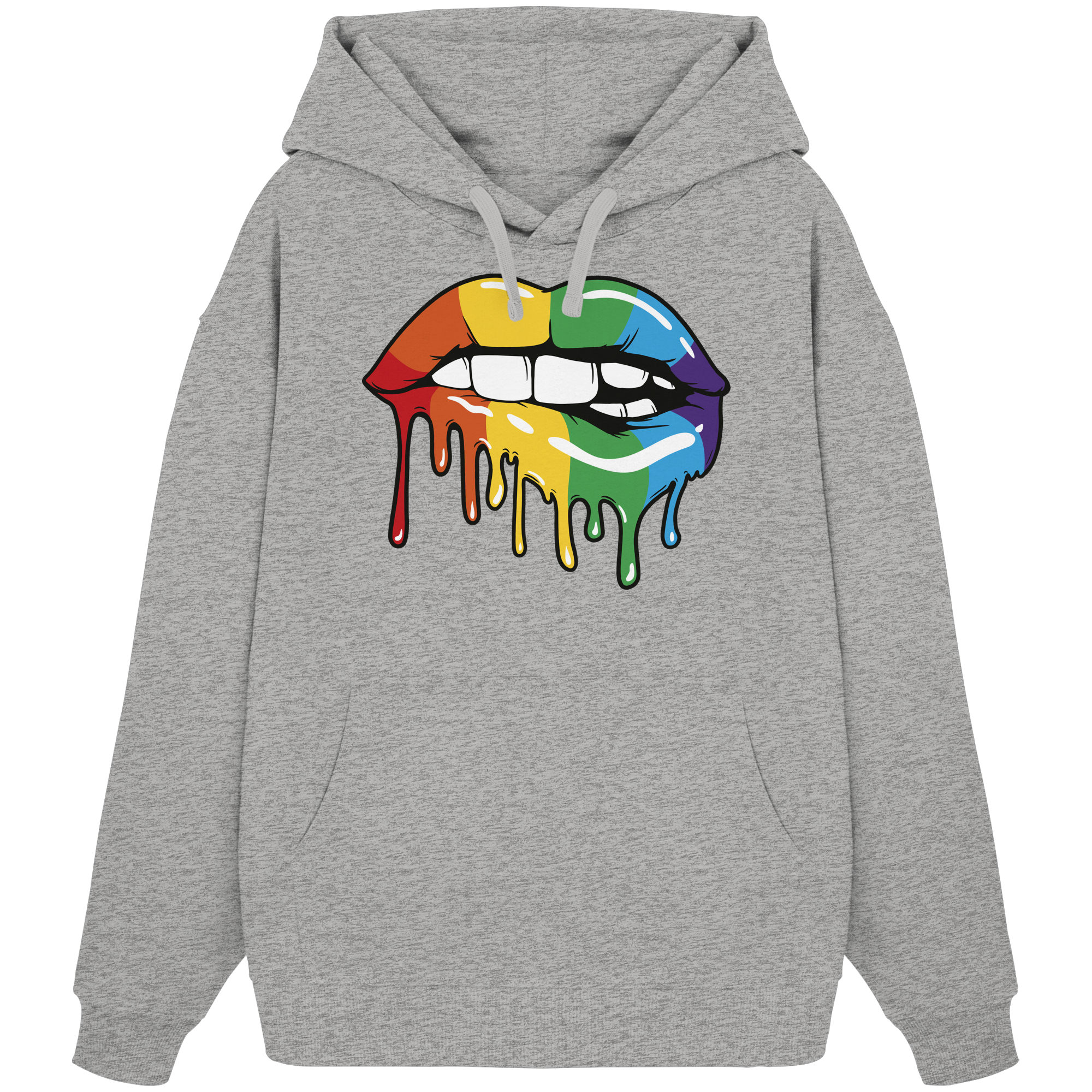Regenbogen Lippen - Organic Oversize Hoodie