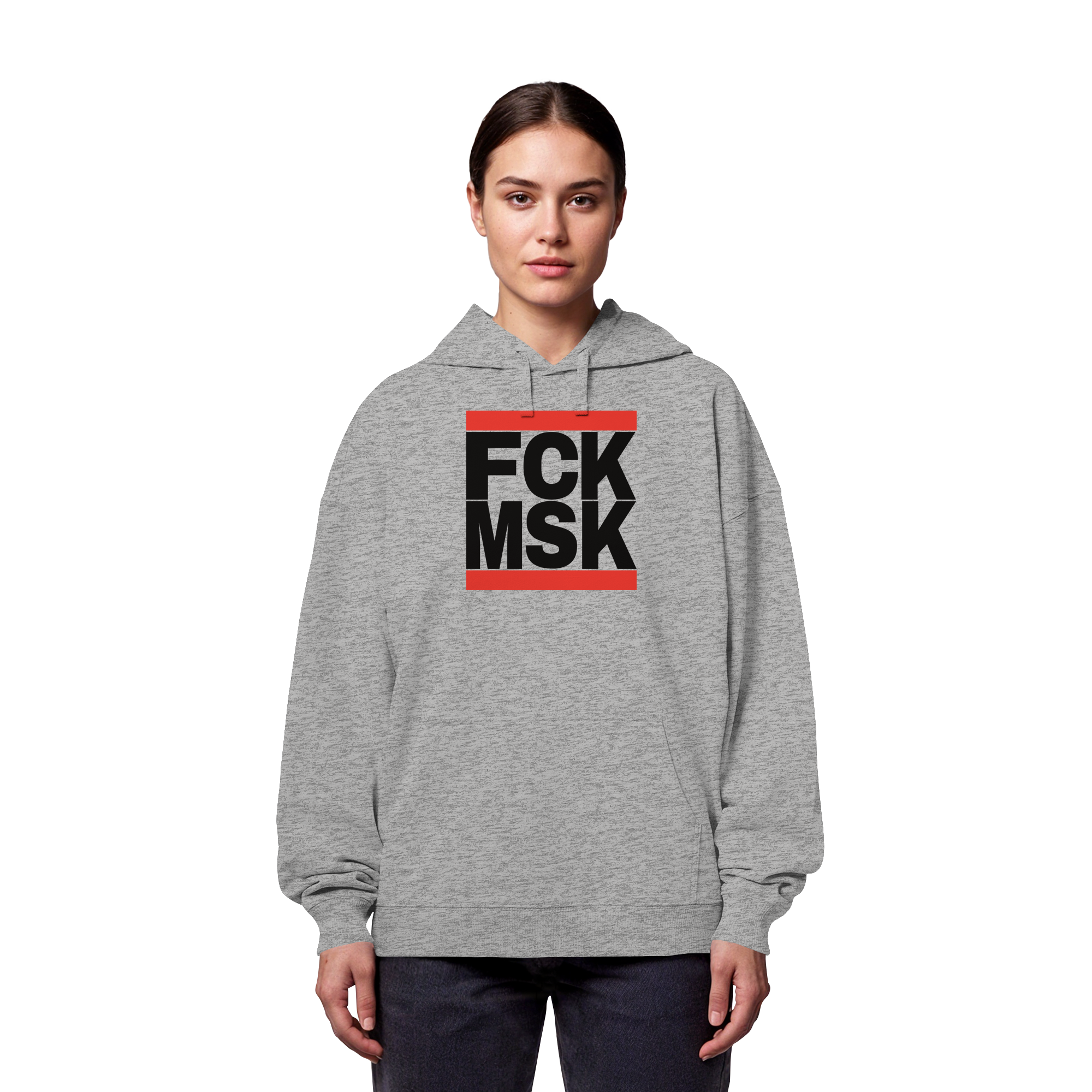 FCK MSK (schwarze Schrift) - Organic Oversize Hoodie
