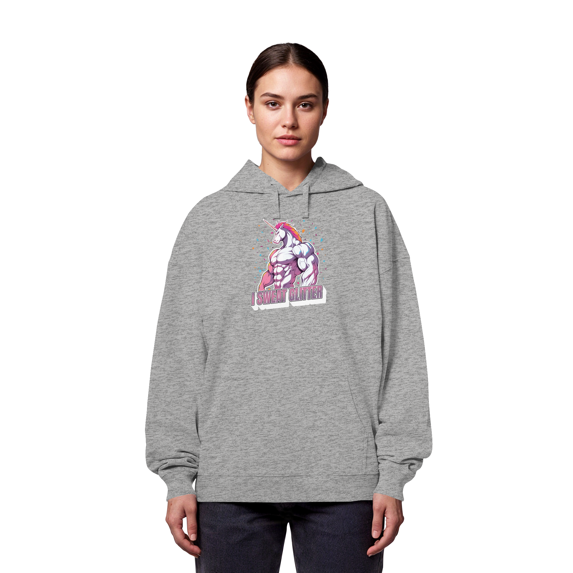 I sweat Glitter - Organic Oversize Hoodie