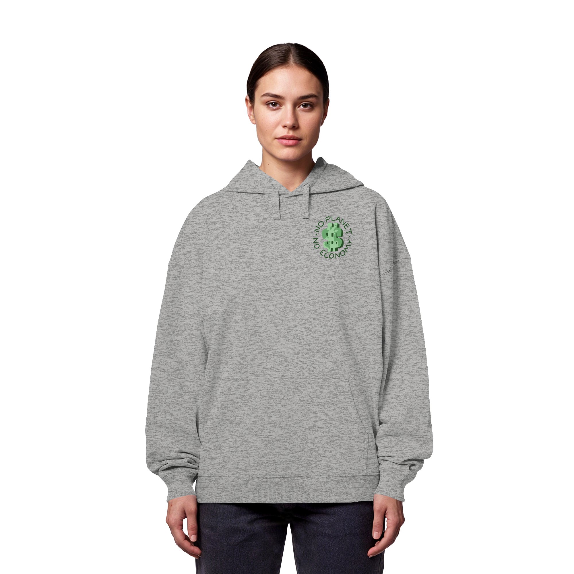 No Planet No Economy - Organic Oversize Hoodie