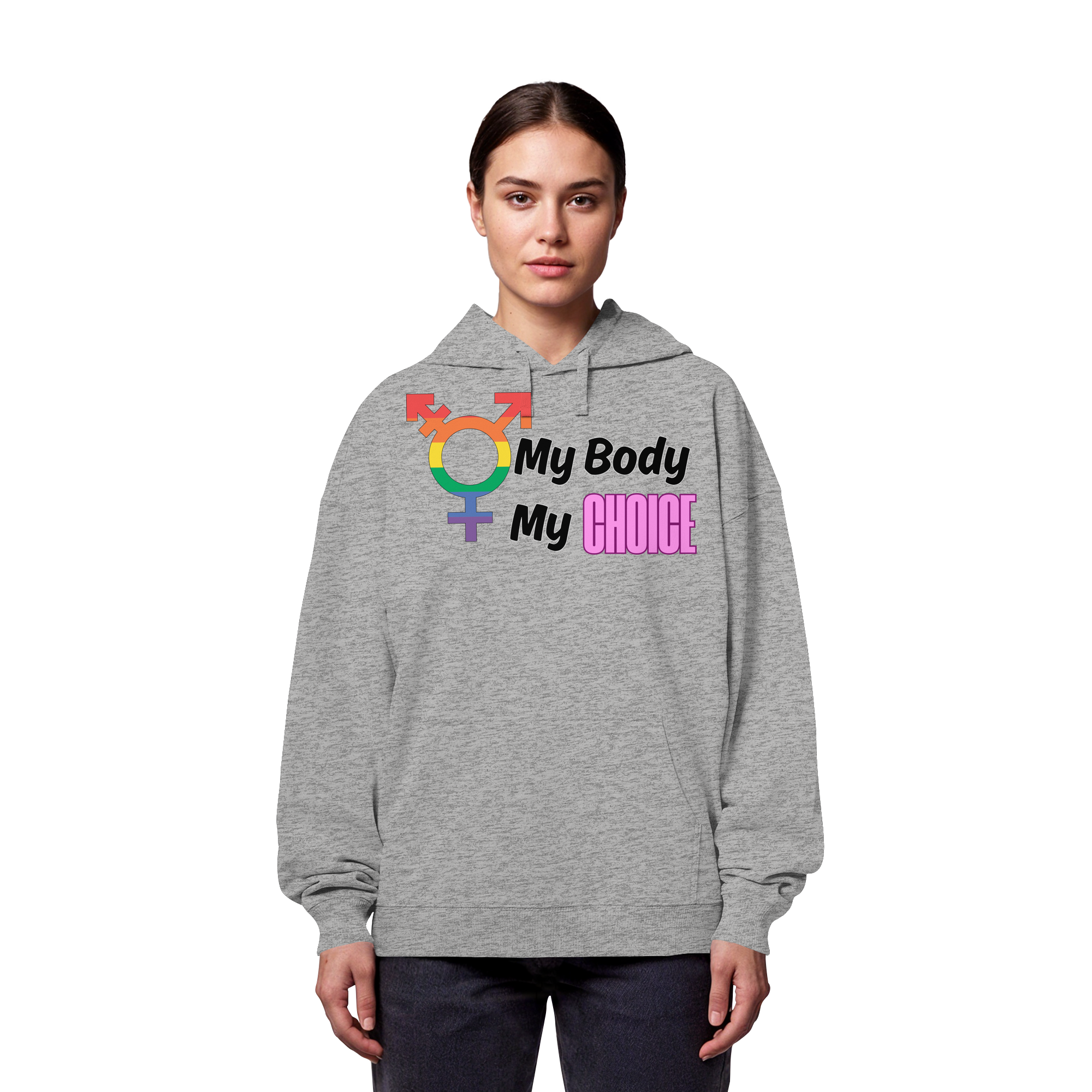 My Body My Choice "Rainbow Resistance Edition" - Organic Oversize Hoodie