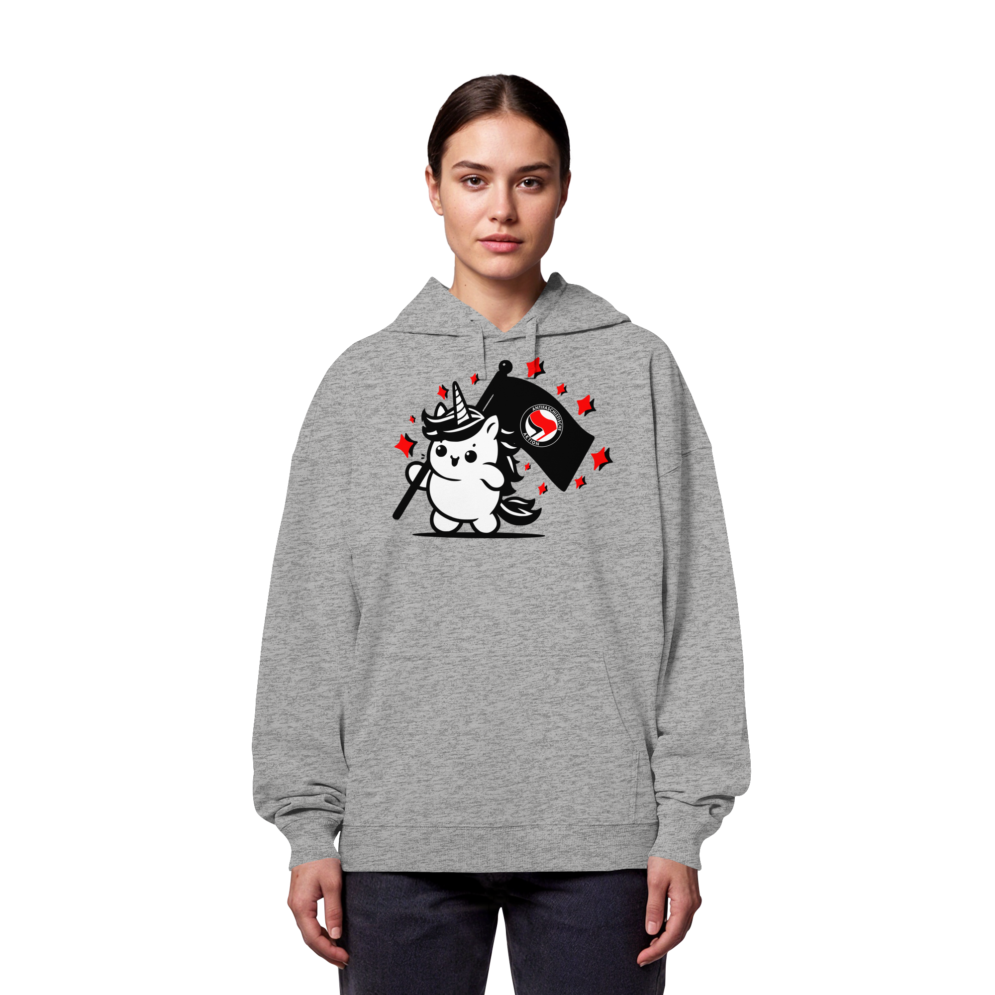 Einhorn Antifa - Organic Oversize Hoodie