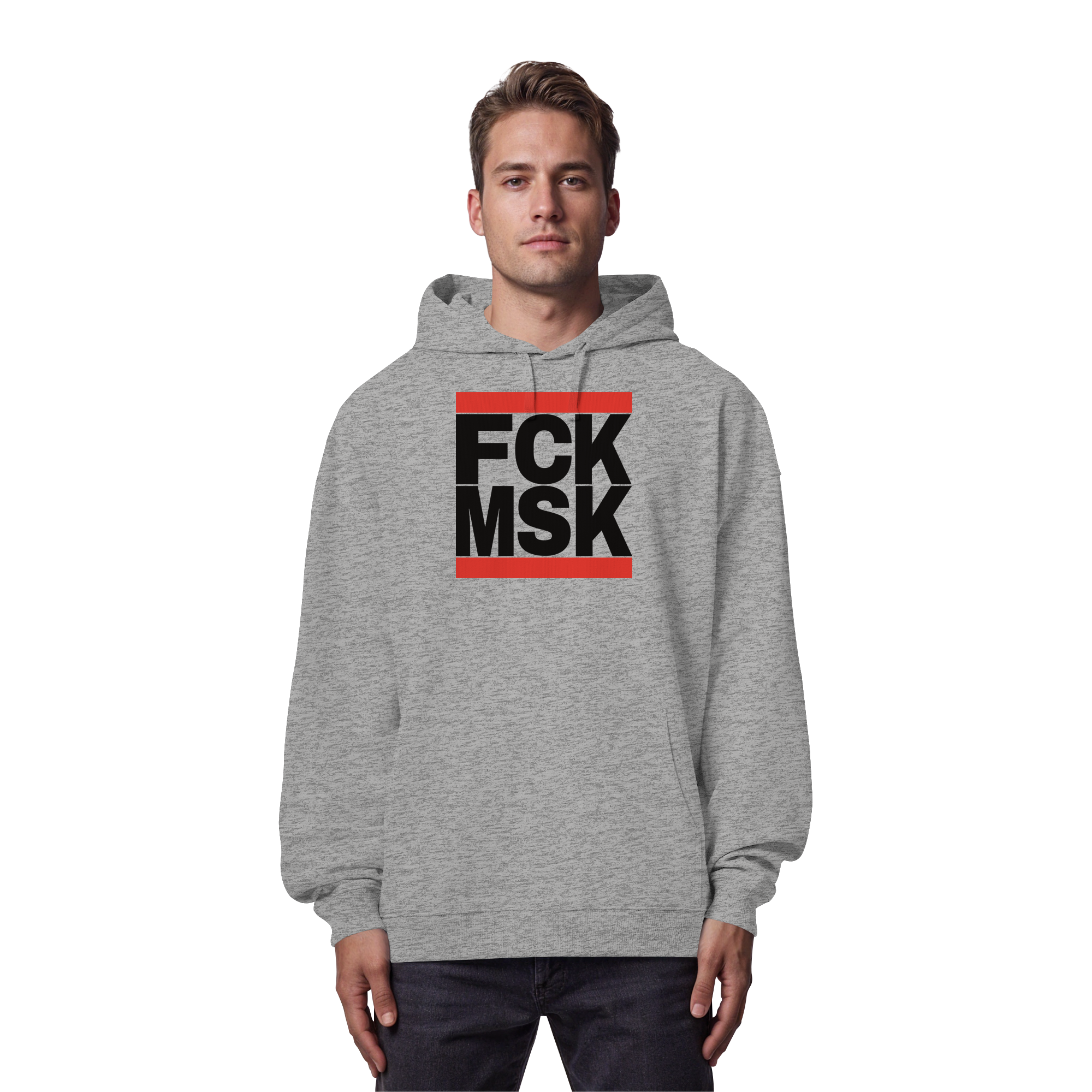 FCK MSK (schwarze Schrift) - Organic Oversize Hoodie