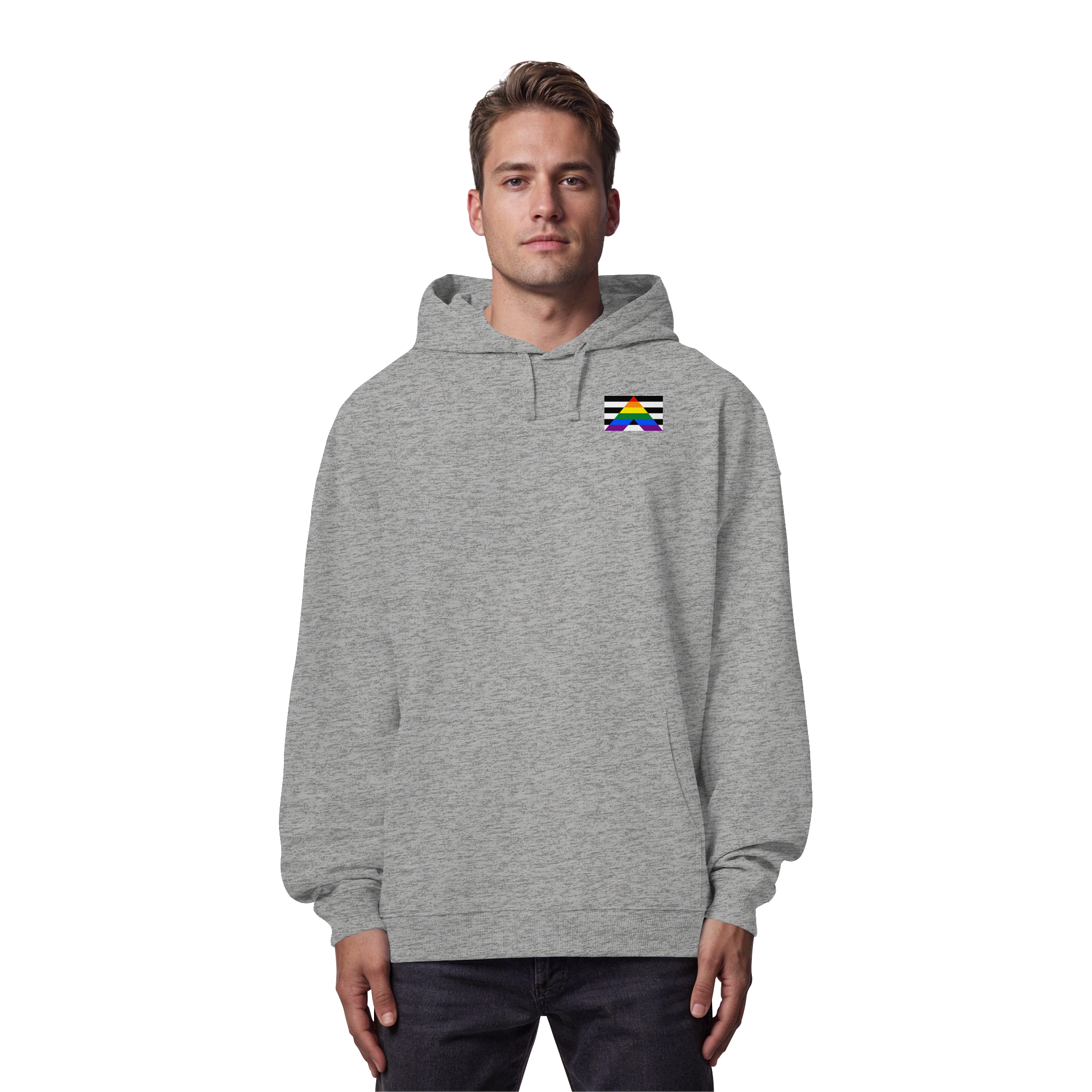 Straight Ally Pride Flag - Organic Oversize Hoodie