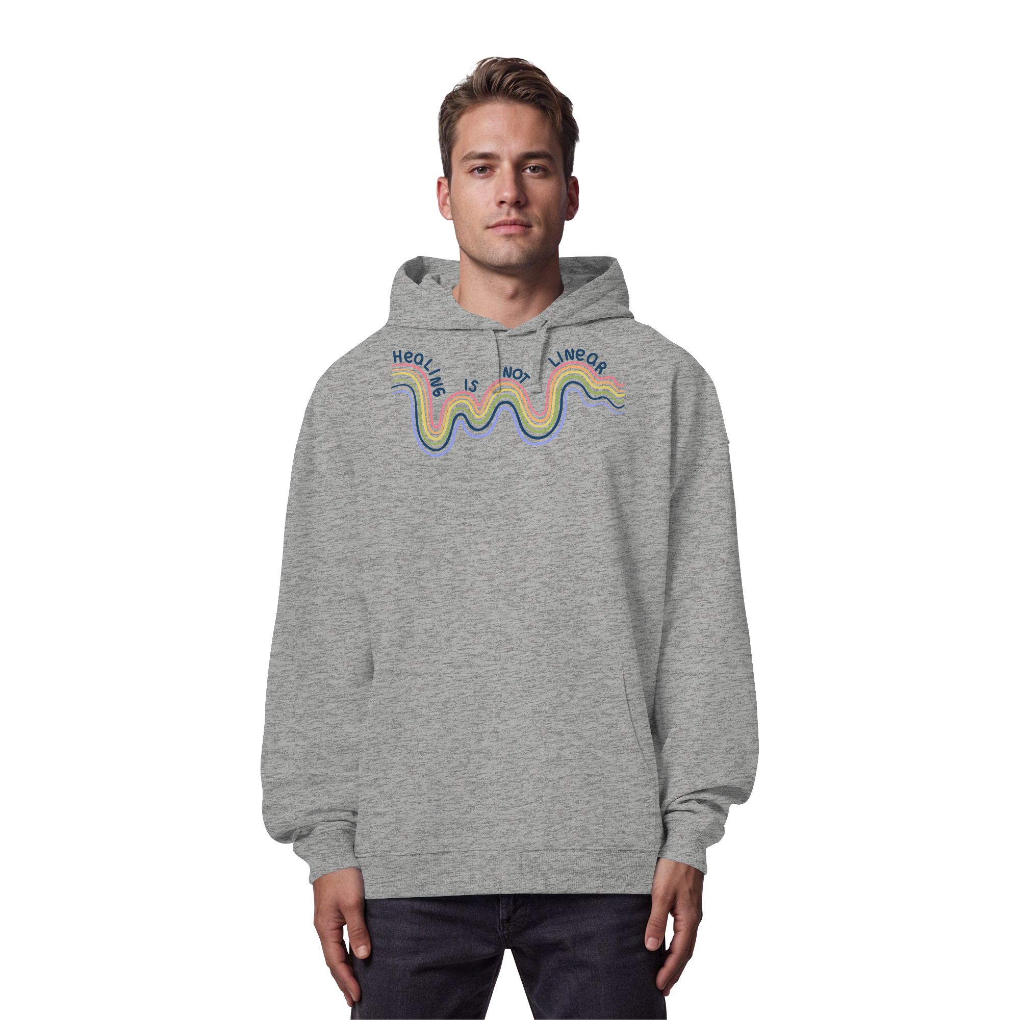 Healing is not Linear - Organic Oversize Hoodie