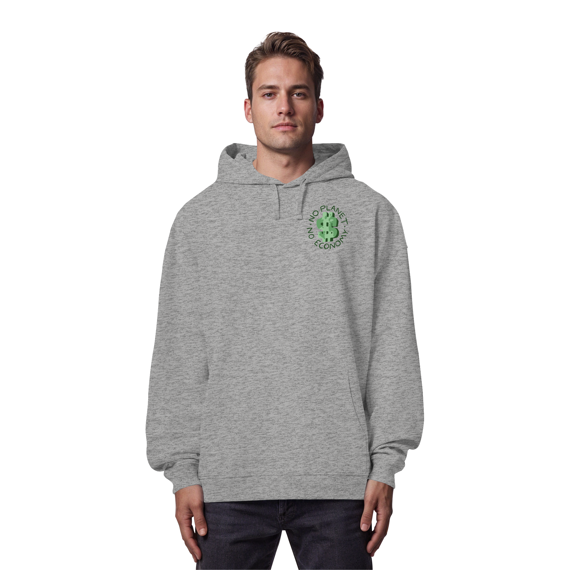 No Planet No Economy - Organic Oversize Hoodie