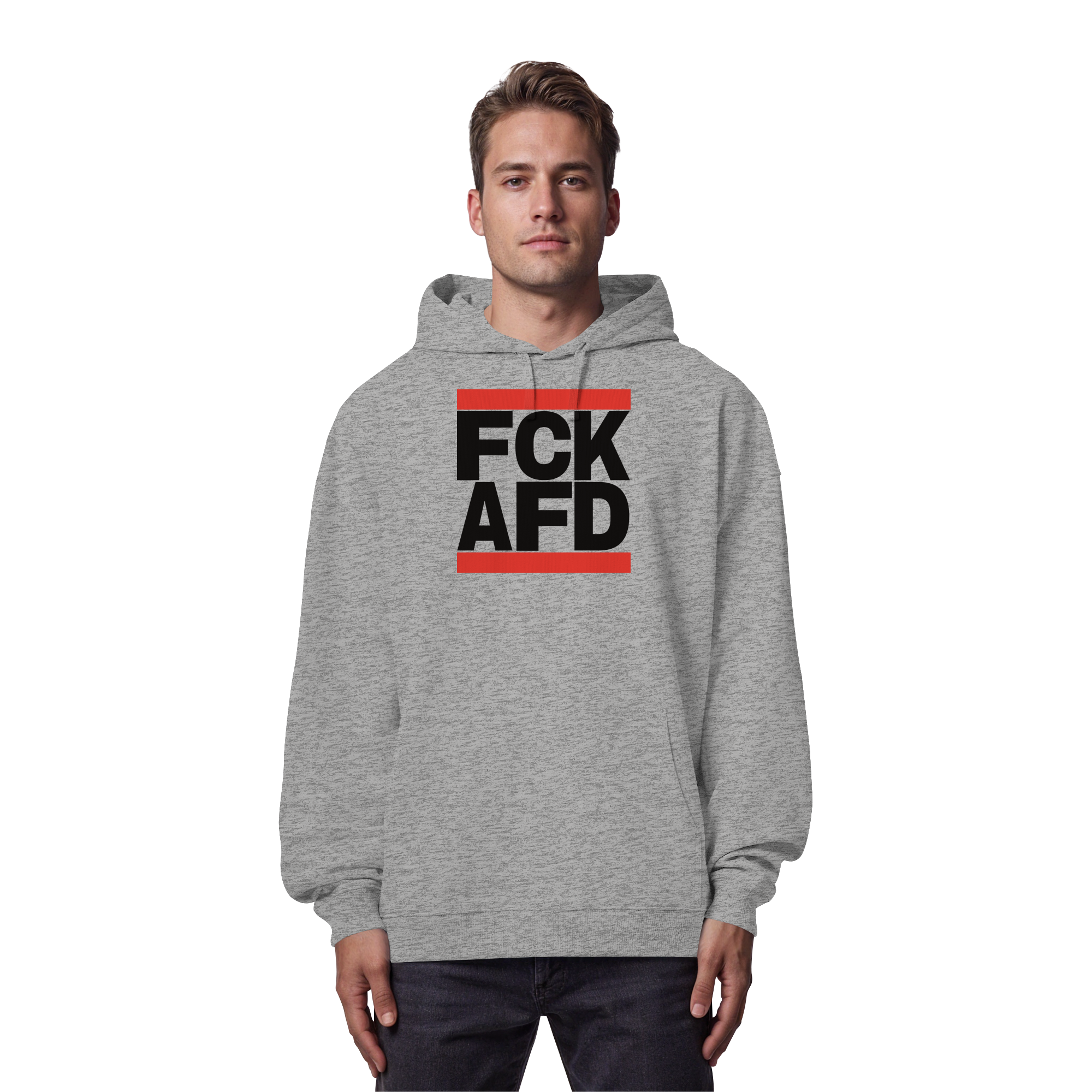 FCK AFD (schwarze Schrift) - Organic Oversize Hoodie