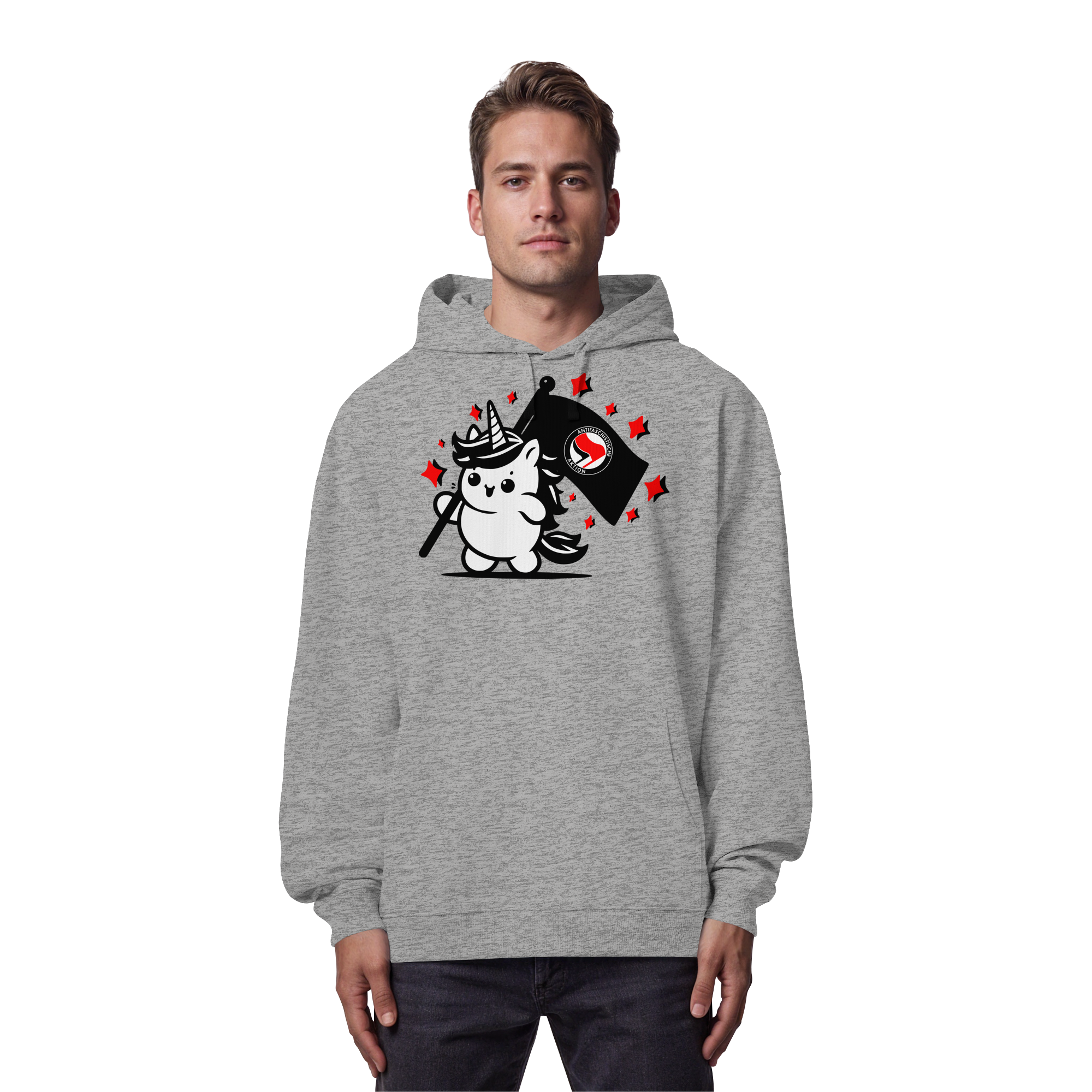 Einhorn Antifa - Organic Oversize Hoodie