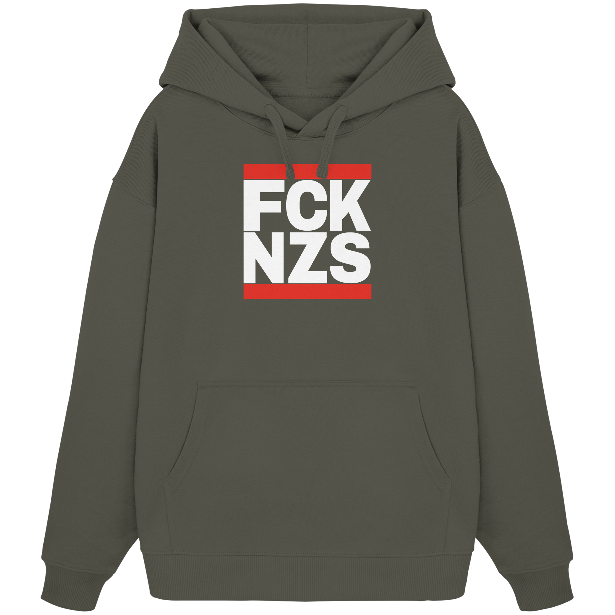 FCK NZS (weiße Schrift) - Oversize Hoodie