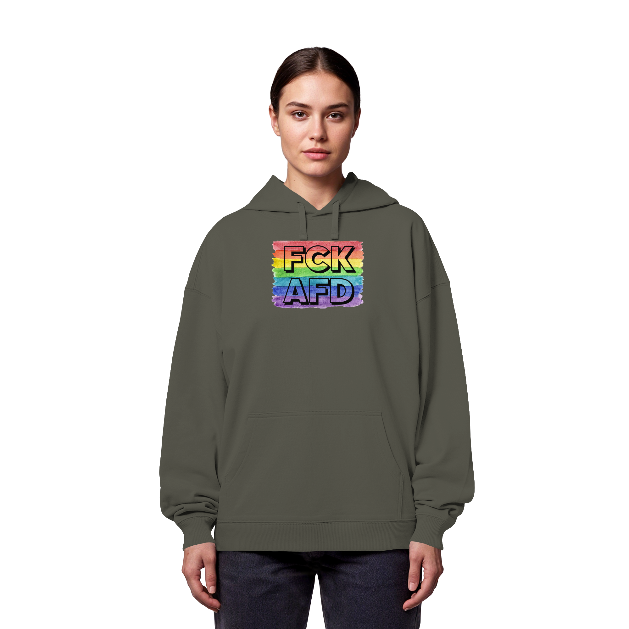 FCK AFD "Rainbow Resistance Edition" - Organic Oversize Hoodie