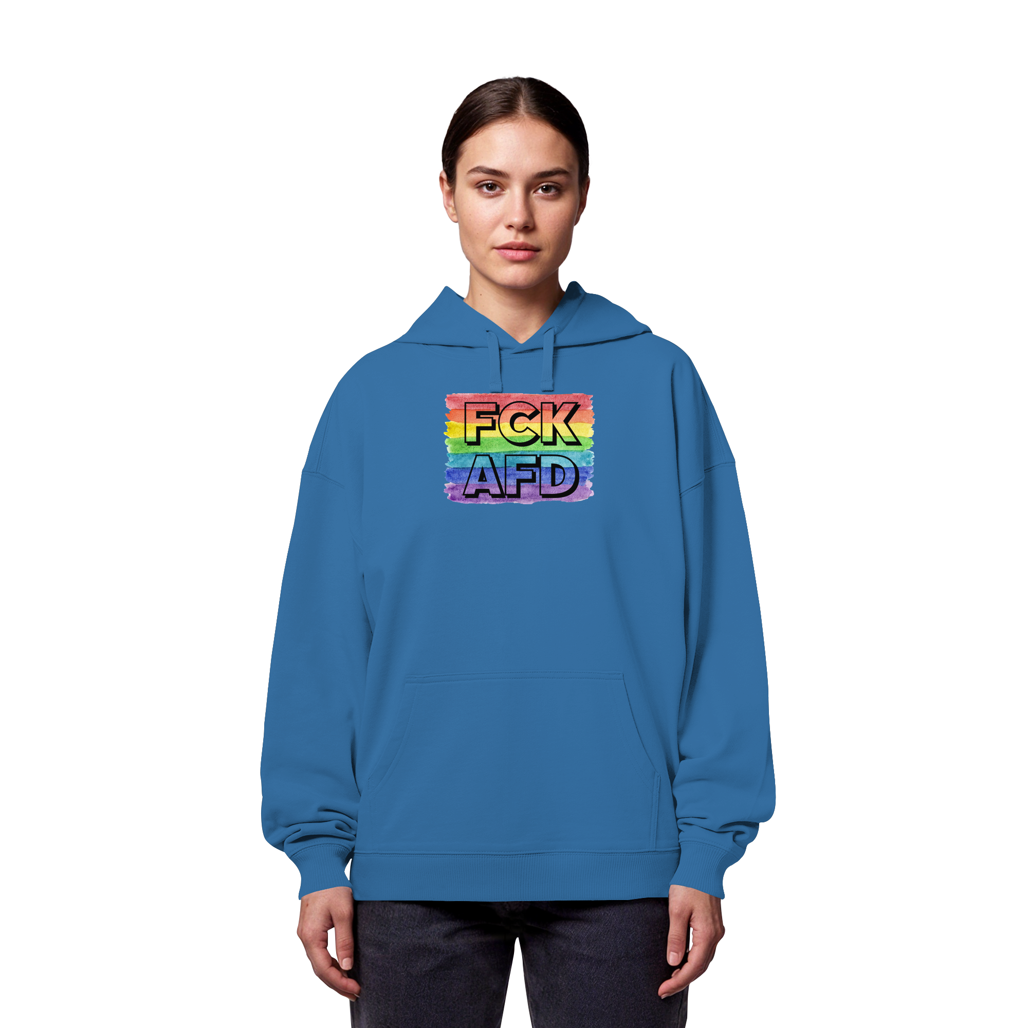 FCK AFD "Rainbow Resistance Edition" - Organic Oversize Hoodie