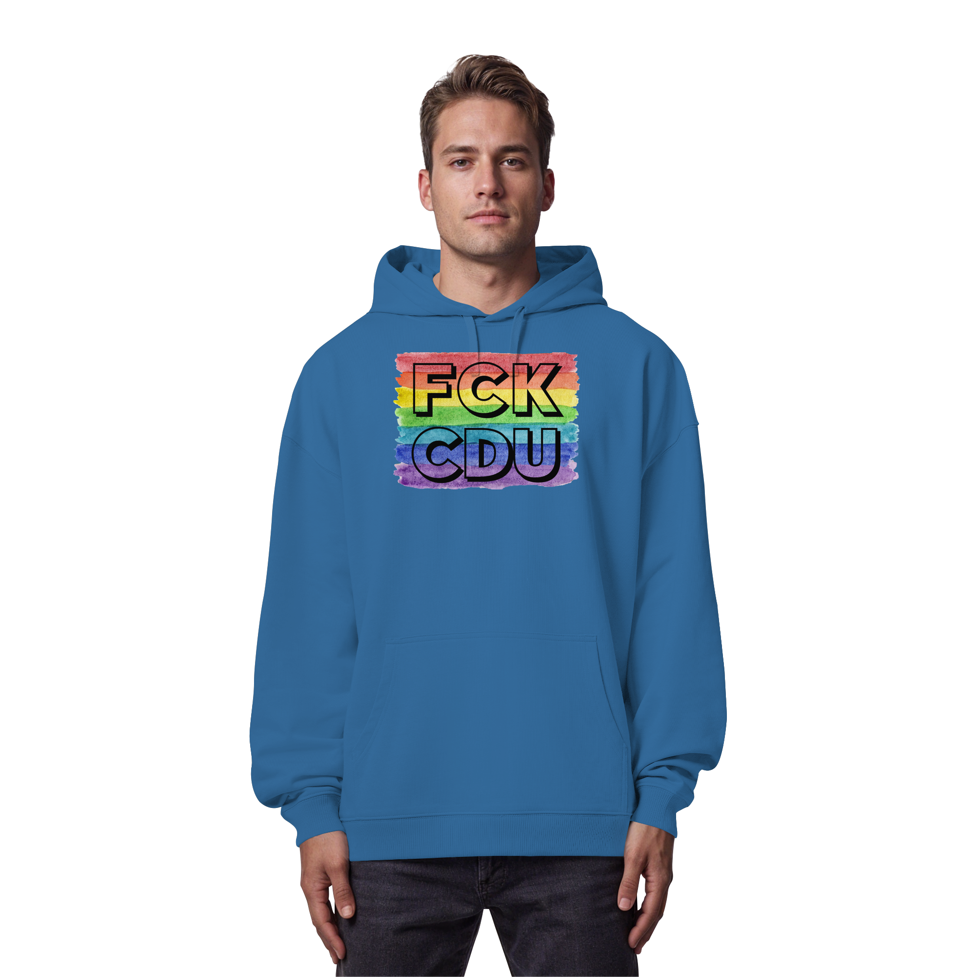 FCK CDU "Rainbow Resistance Edition" - Organic Oversize Hoodie